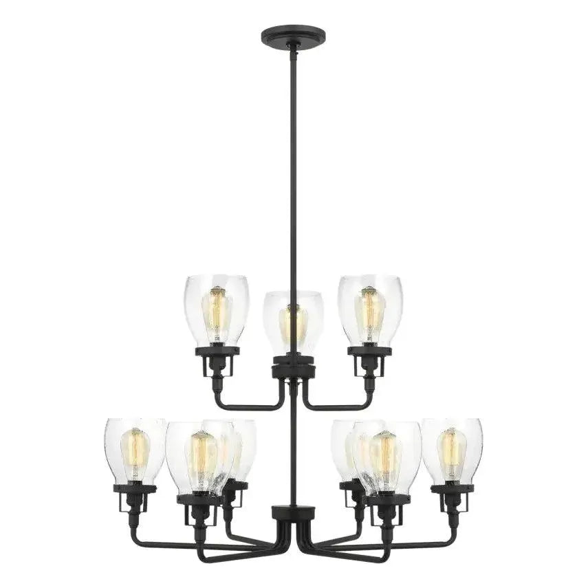 Belton Nine Light Up Chandelier - Modern Crystal Ceiling Light Fixture for Dining Room, Living Room & Bedroom | Elegant Lighting for Home Decor & Special Occasions