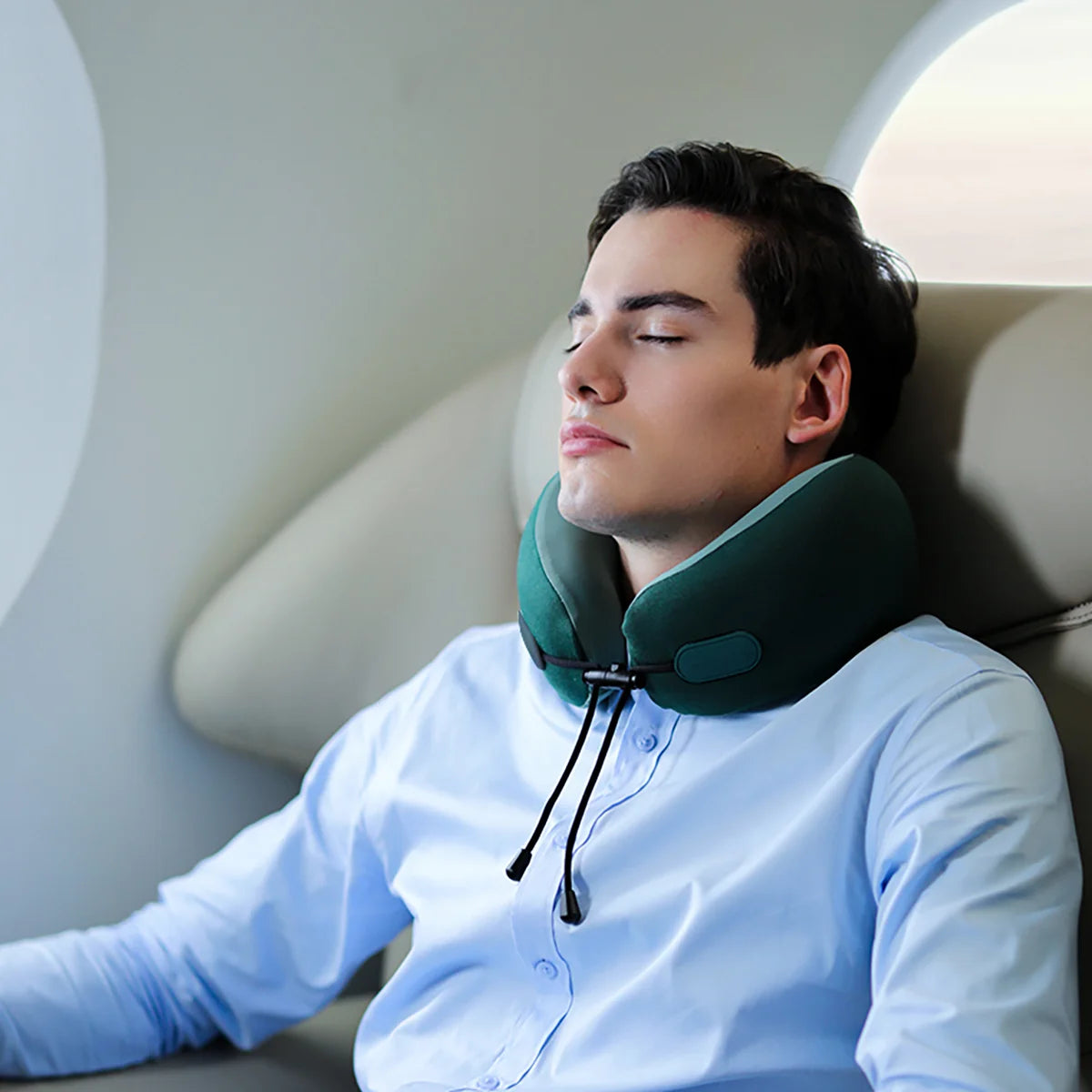 Ultimate Comfort Travel Pillow for Neck Support - Memory Foam Neck Pillow for Airplane, Car & Office Use - Perfect for Long Flights & Road Trips