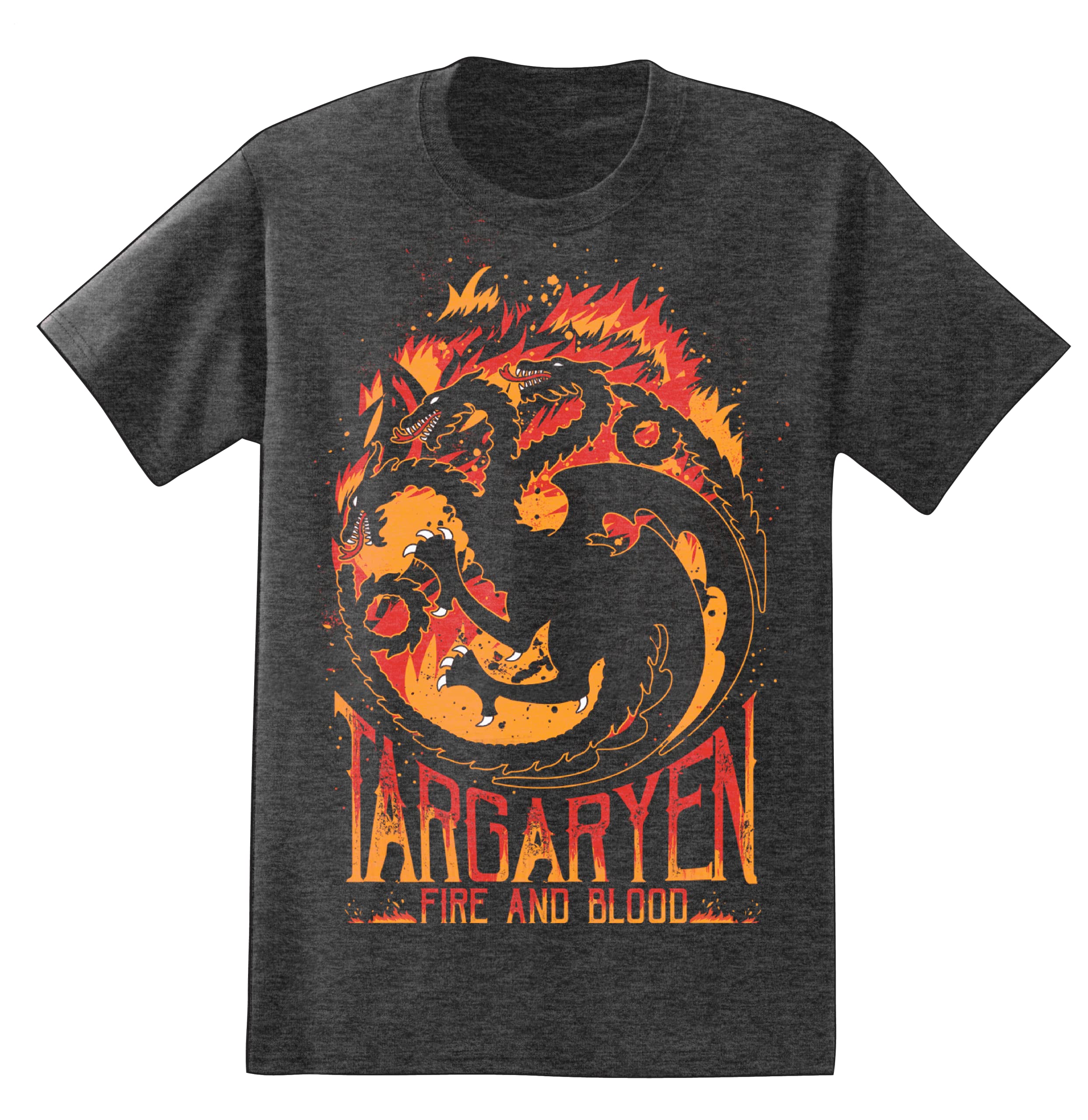 Game of Thrones Targaryen Fire and Blood Short Sleeve T-Shirt for Men and Women - Casual Wear, Cosplay, and Fan Conventions