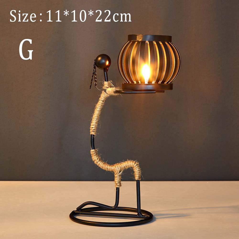 1PC Nordic Abstract Metal Candlestick Holder - Modern Candle Stand for Home Decor, Wedding, Dining Table, and Romantic Ambiance