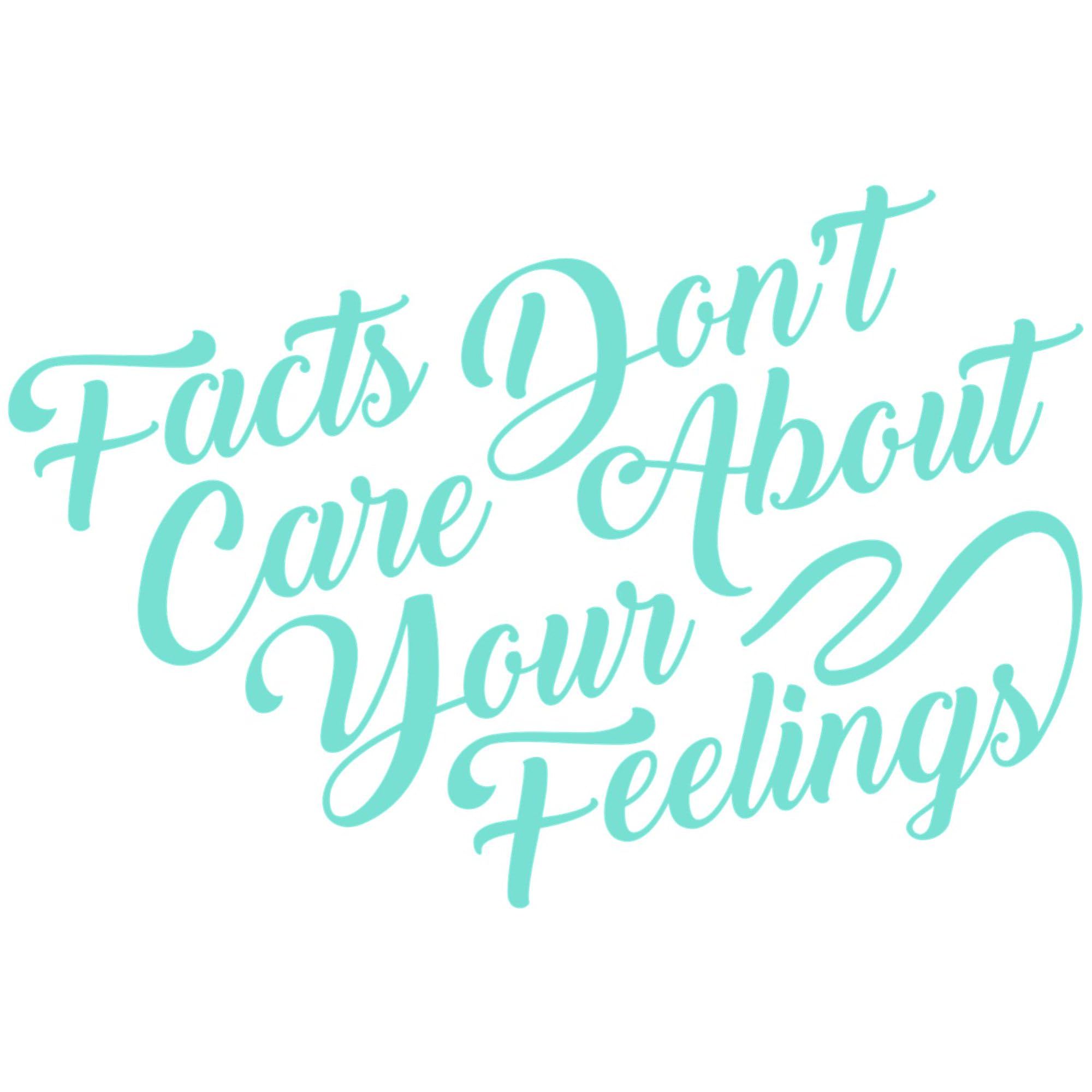 Facts Don't Care 3x3 Inch Square Bumper Sticker - Waterproof Vinyl Car Decal for Windows, Laptops & Notebooks - Funny Political Statement Stickers for Cars, Trucks & Coolers