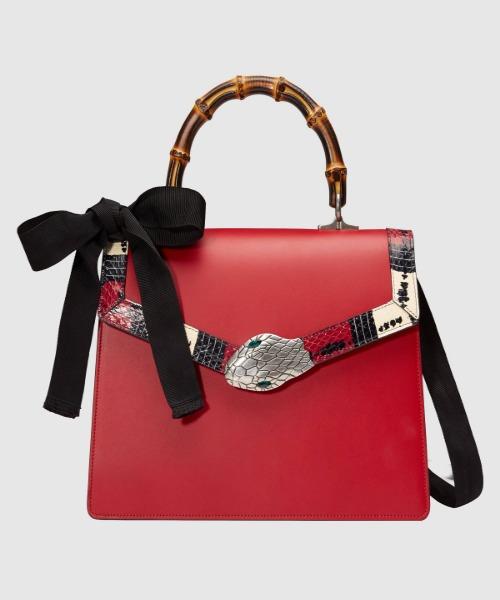 Gucci Lilith Leather Top Handle Bag for Women - Red Luxury Handbag for Work, Party & Evening Out