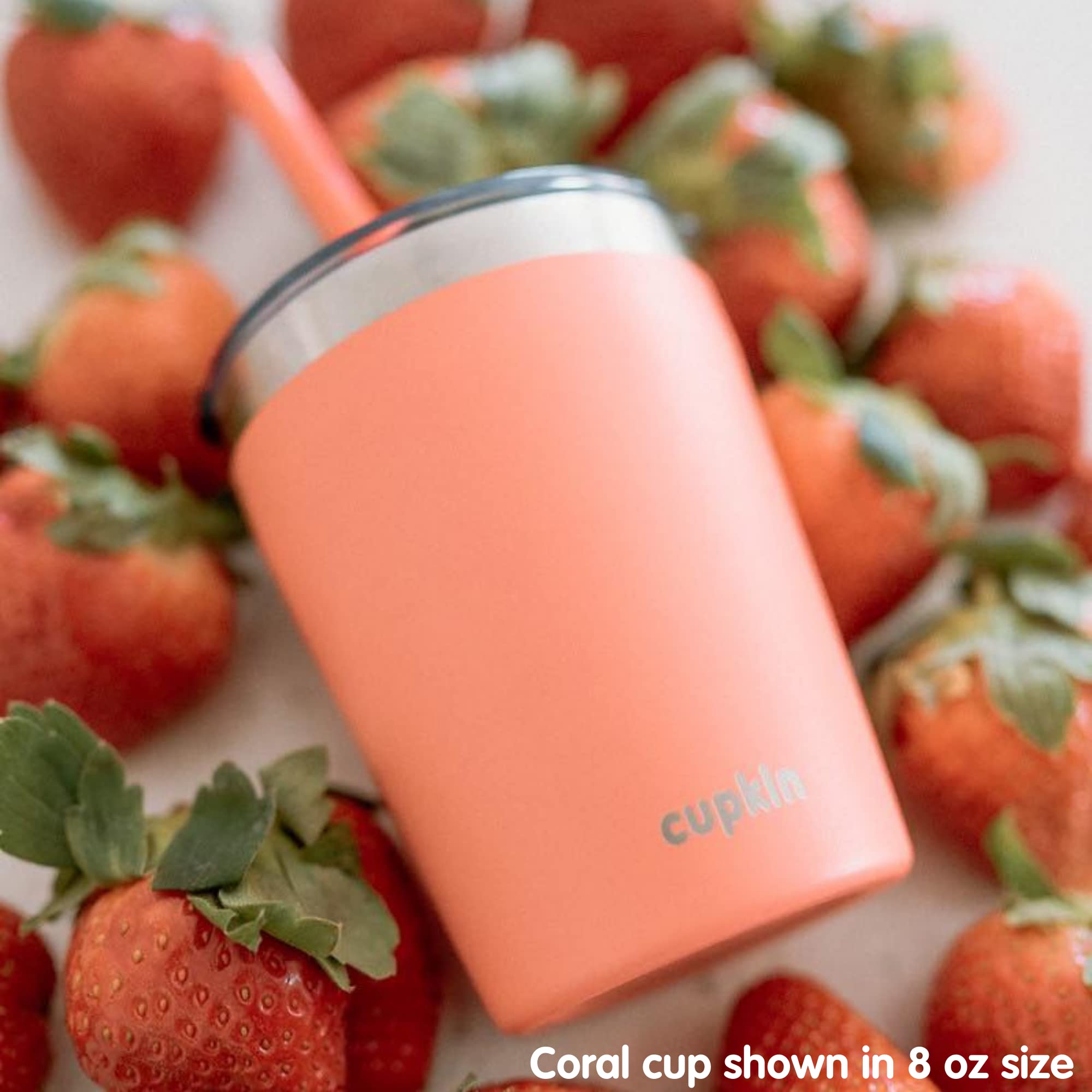 CUPKIN 20 oz Stainless Steel Insulated Tumbler with Lid & Straw - Double Wall Vacuum Insulated Travel Mug for Hot & Cold Drinks - Perfect for Coffee, Tea, Water & Smoothies - Ideal for Office, Gym, Hiking & Road Trips