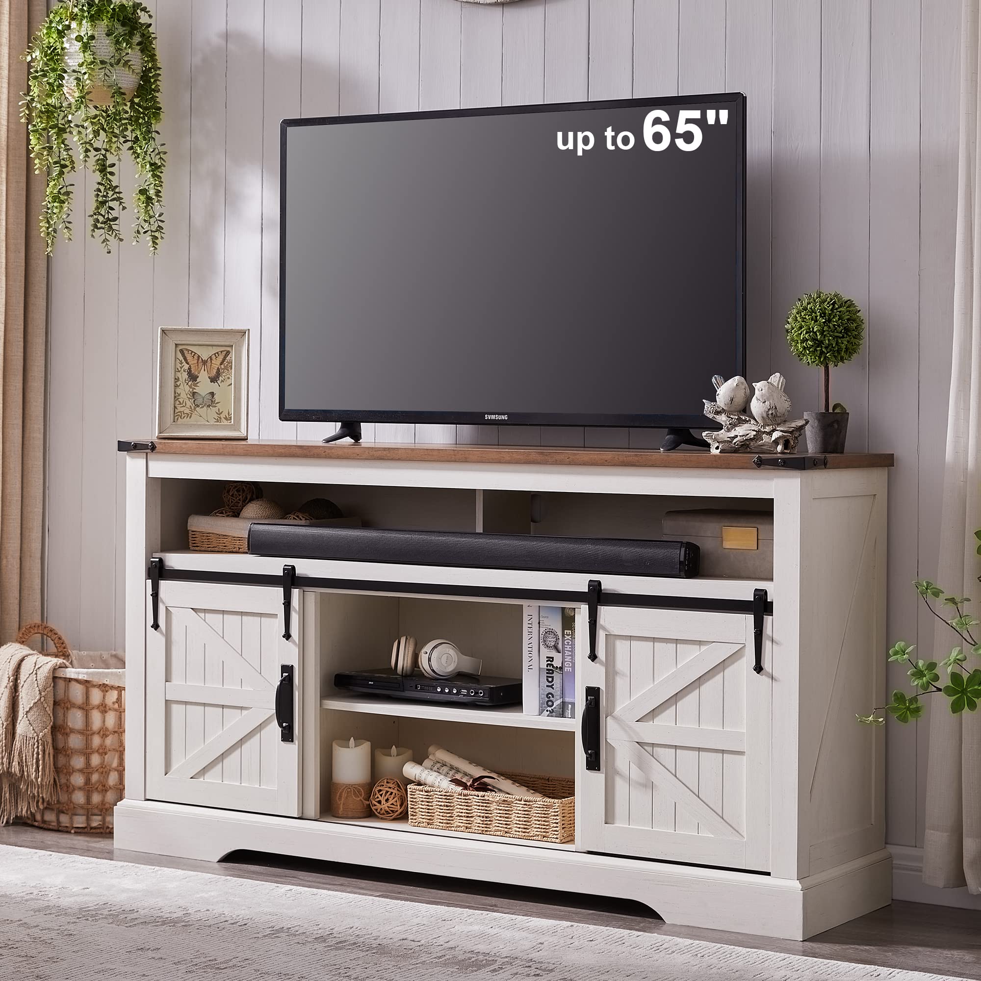 OKD Farmhouse TV Stand for 65+ Inch TVs - 33