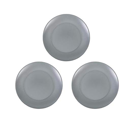 MBBITL 3-Pack 9-inch Melamine Dinner Plates Set - Durable Gray Plates for Outdoor, Picnic, Camping & Everyday Use