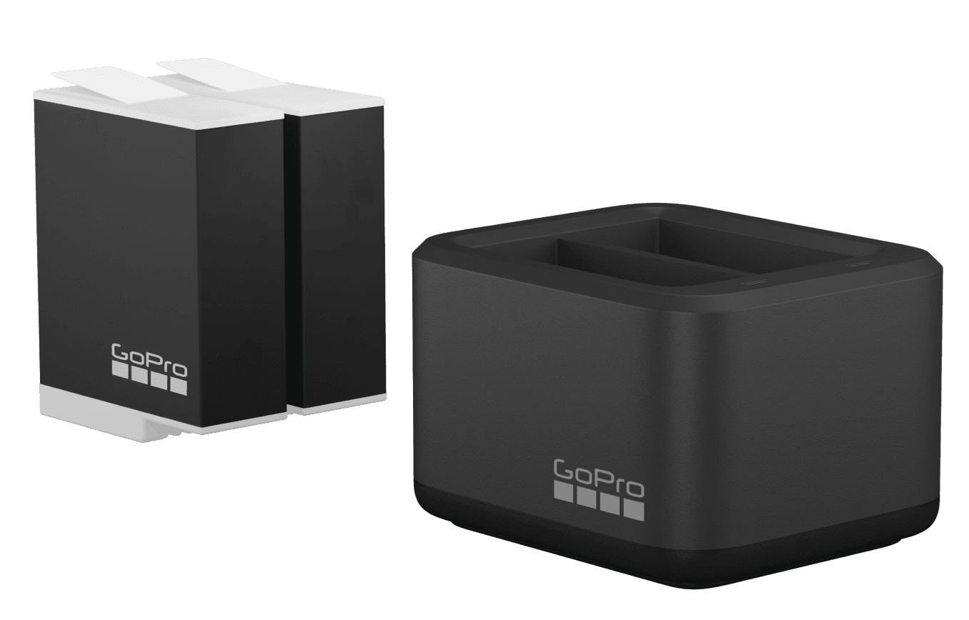 GoPro Dual Battery Charger with 2 Enduro Batteries for HERO9/10/11 Black - Fast Charging for Action Cameras - Perfect for Travel, Vlogging & Outdoor Adventures
