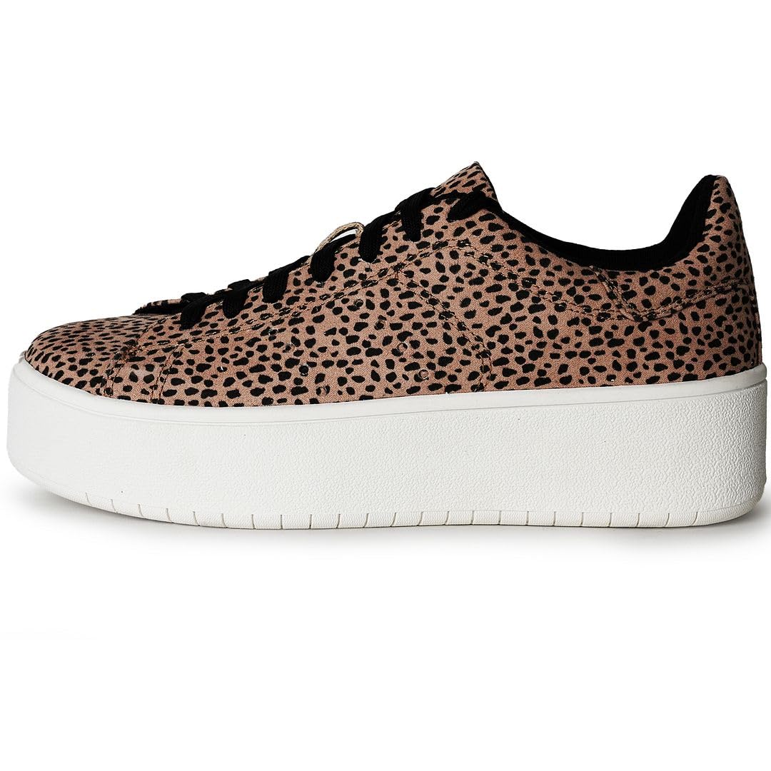 J. Adams Hero Platform Sneakers for Women - Stylish Casual Lace Up Fashion Tennis Shoes for Walking, Workout & Everyday Wear