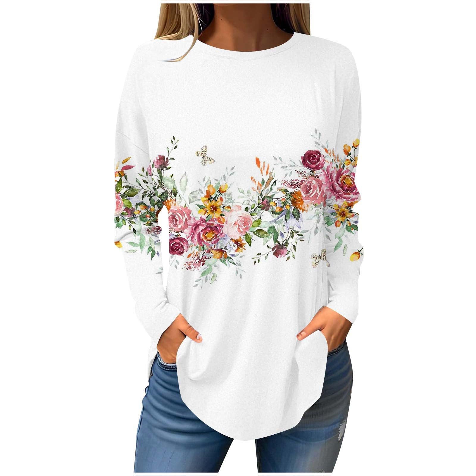 Ceboyel Women's Long Sleeve Tops - Trendy Dressy Casual Shirts & Blouses for Fall 2023 | Cute Tunics & Tees for Going Out, Work, and Everyday Wear