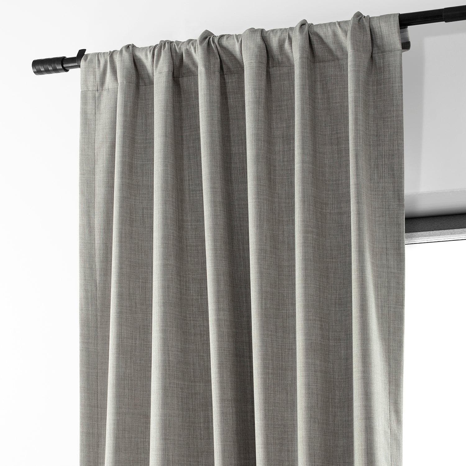 Premium Dark Greige Blackout Curtains - Thermal Insulated Linen Hotel Drapes for Bedroom & Living Room - Noise Reducing & Energy Saving Window Treatments for Home & Office