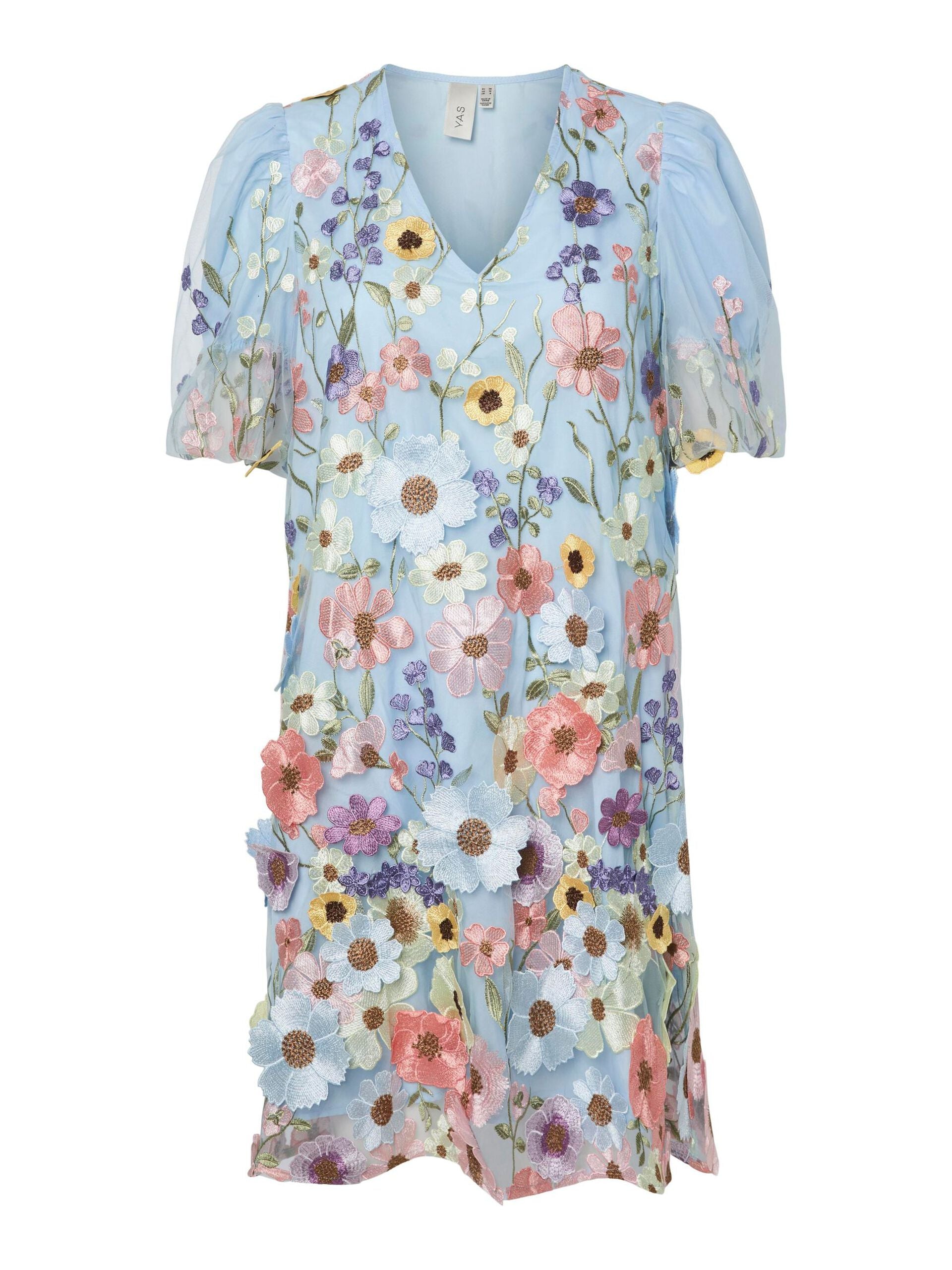 Faye Short Dress in Halogen Blue - Women's Casual Summer Sleeveless Mini Dress for Beach, Party & Date Night