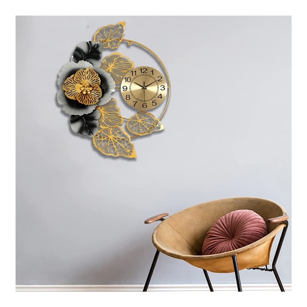 Stylish Metal Wall Clock - Modern Battery Operated Decorative Clock for Living Room, Bedroom, Kitchen & Office - Perfect for Home Decor & Wall Art Gifts
