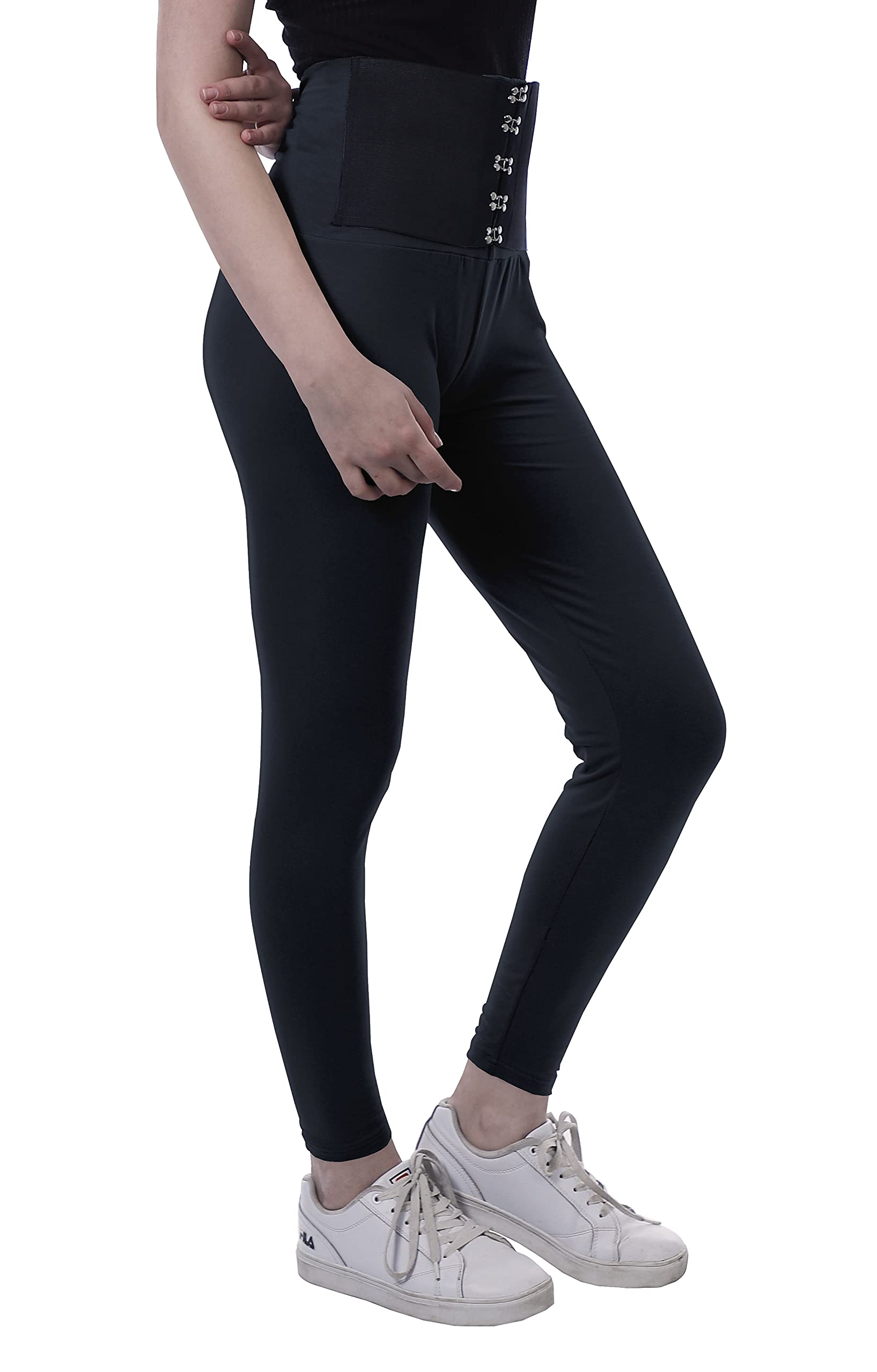 Premium Moomaya High Waisted Yoga Pants for Women - Corset Style Tummy Control Workout Leggings | Perfect for Yoga, Gym, Running & Everyday Wear