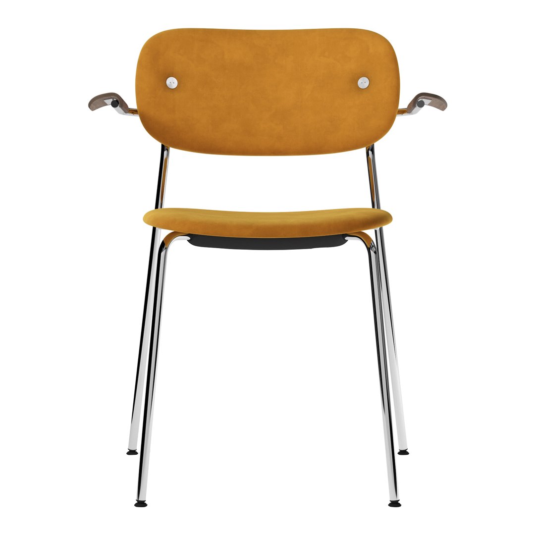 Co Dining Chair with Armrests - Fully Upholstered Modern Dining Chair for Kitchen, Dining Room & Breakfast Nook - Comfortable & Stylish Seating Solution