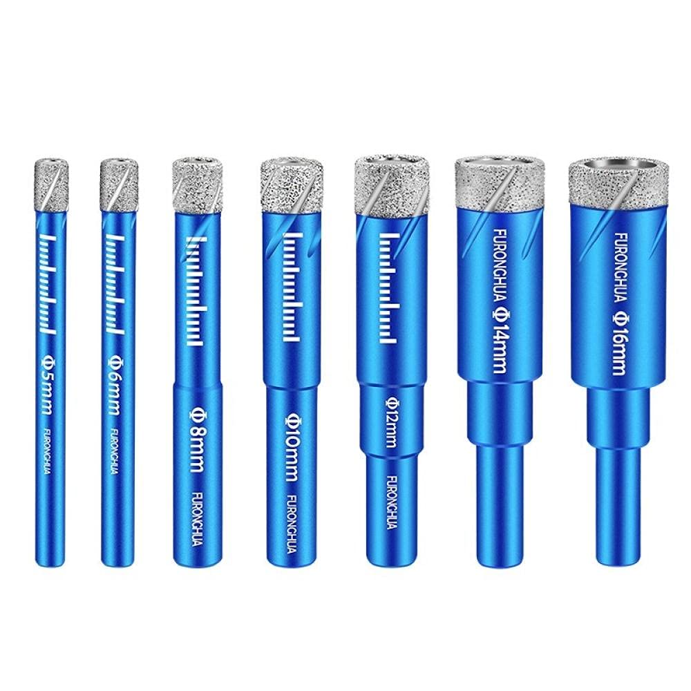 Durable Diamond Coated Core Drill Bit - 12mm for Dry Drilling Glass, Marble, Granite, Quartz, Porcelain & Ceramics | Perfect for DIY Projects, Home Renovations & Professional Tile Work