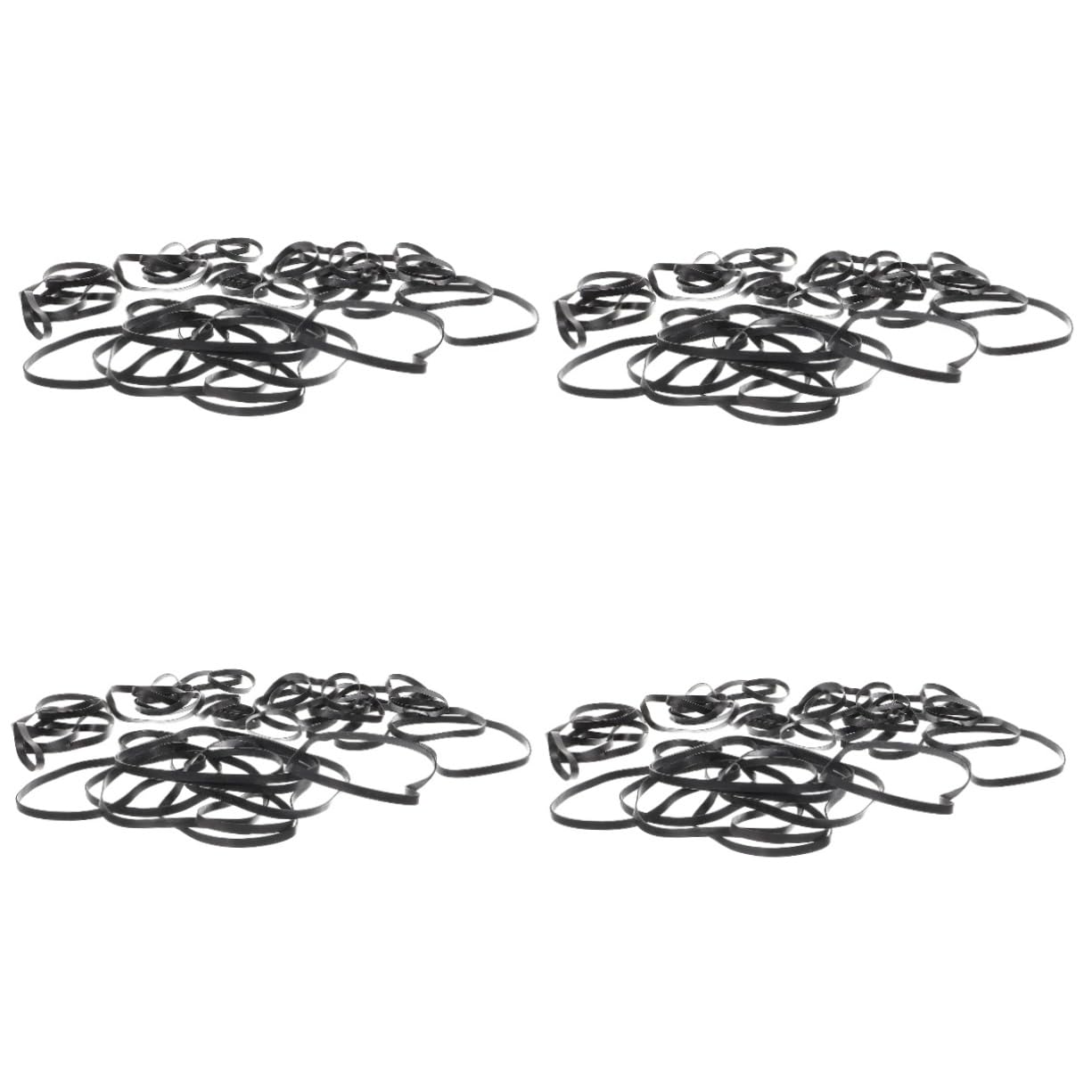 HOMSFOU 200 Pcs Tape Recorder Belts - Round Turntable Phono Belts, CD Cassette Player Drive Belts, Flat Rubber Logger Belts for Vintage Audio Equipment & DIY Repairs - Perfect for Cassette Decks, Record Players & Tape Recorders