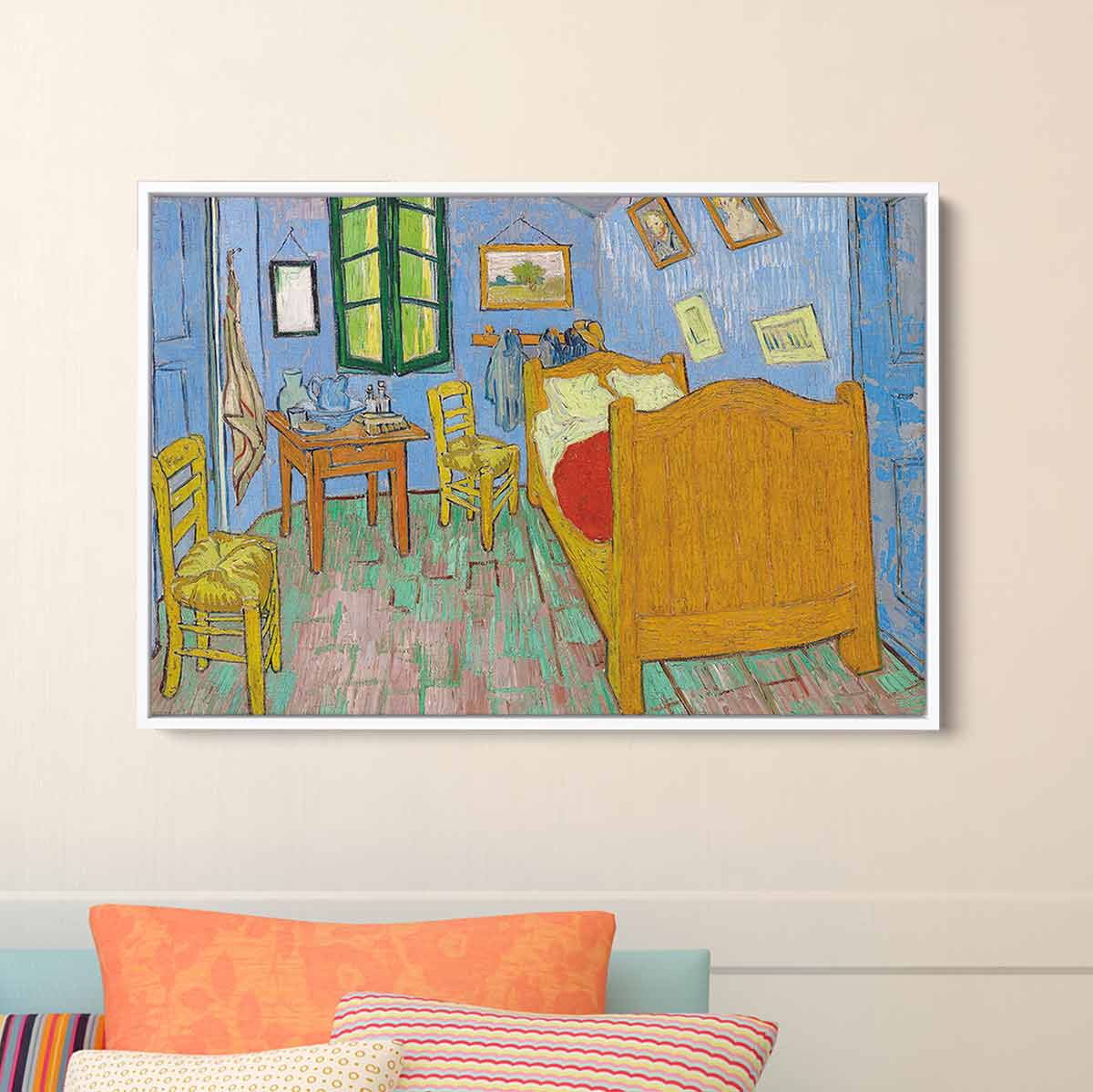Yellow Bedroom Wall Art Canvas Print 7441 - Modern Abstract Painting for Home Decor, Living Room, Bedroom & Office
