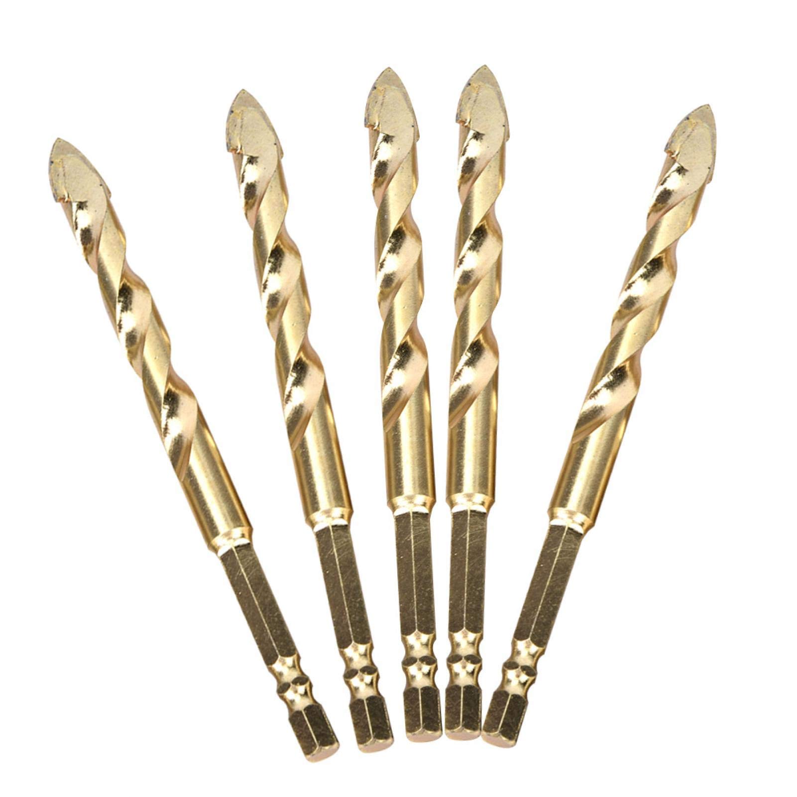 10mm Hex Shank Twisted Drill Bits Set - 5 Pack High-Speed Steel Durable Drill Bits for Wood, Metal & Plastic - Perfect for DIY, Construction & Home Improvement Projects