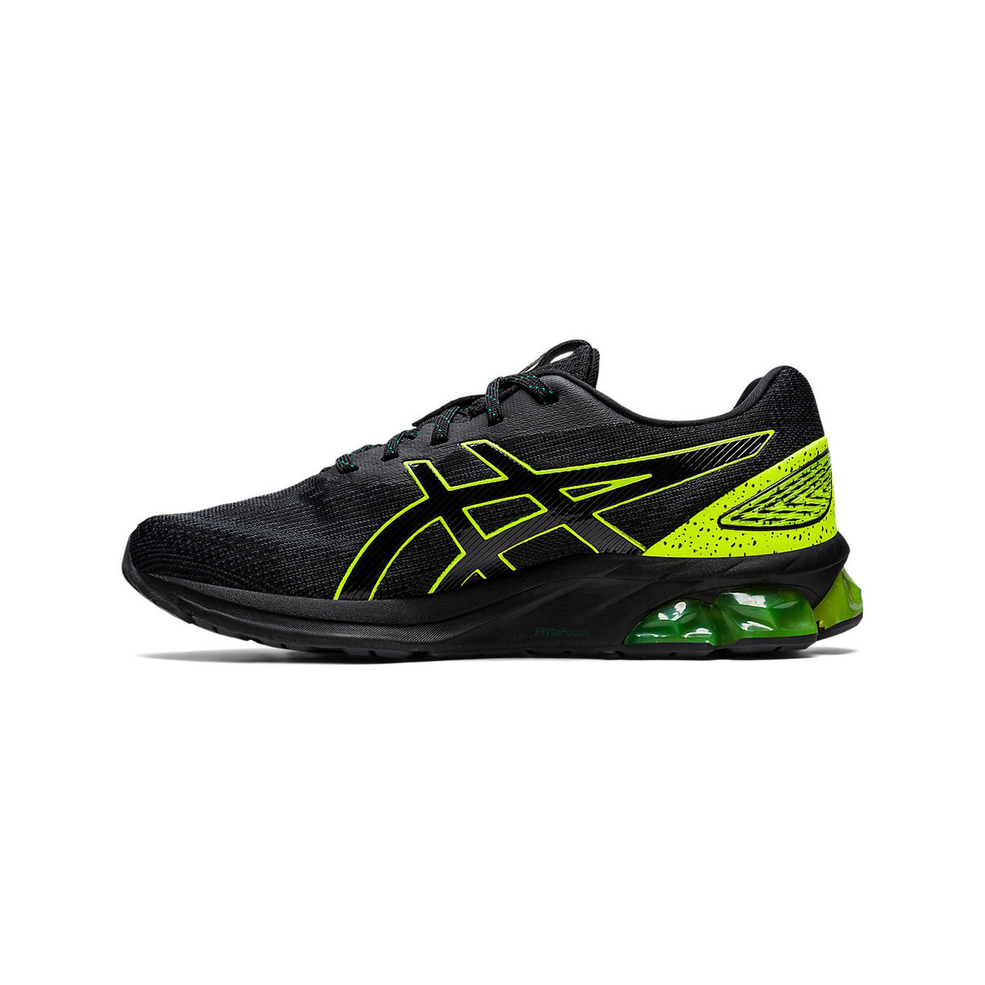ASICS GEL QUANTUM 180 VII Running Shoes for Men - Black/Safety Yellow - Lightweight Cushioned Athletic Sneakers for Jogging, Gym Workouts & Daily Wear