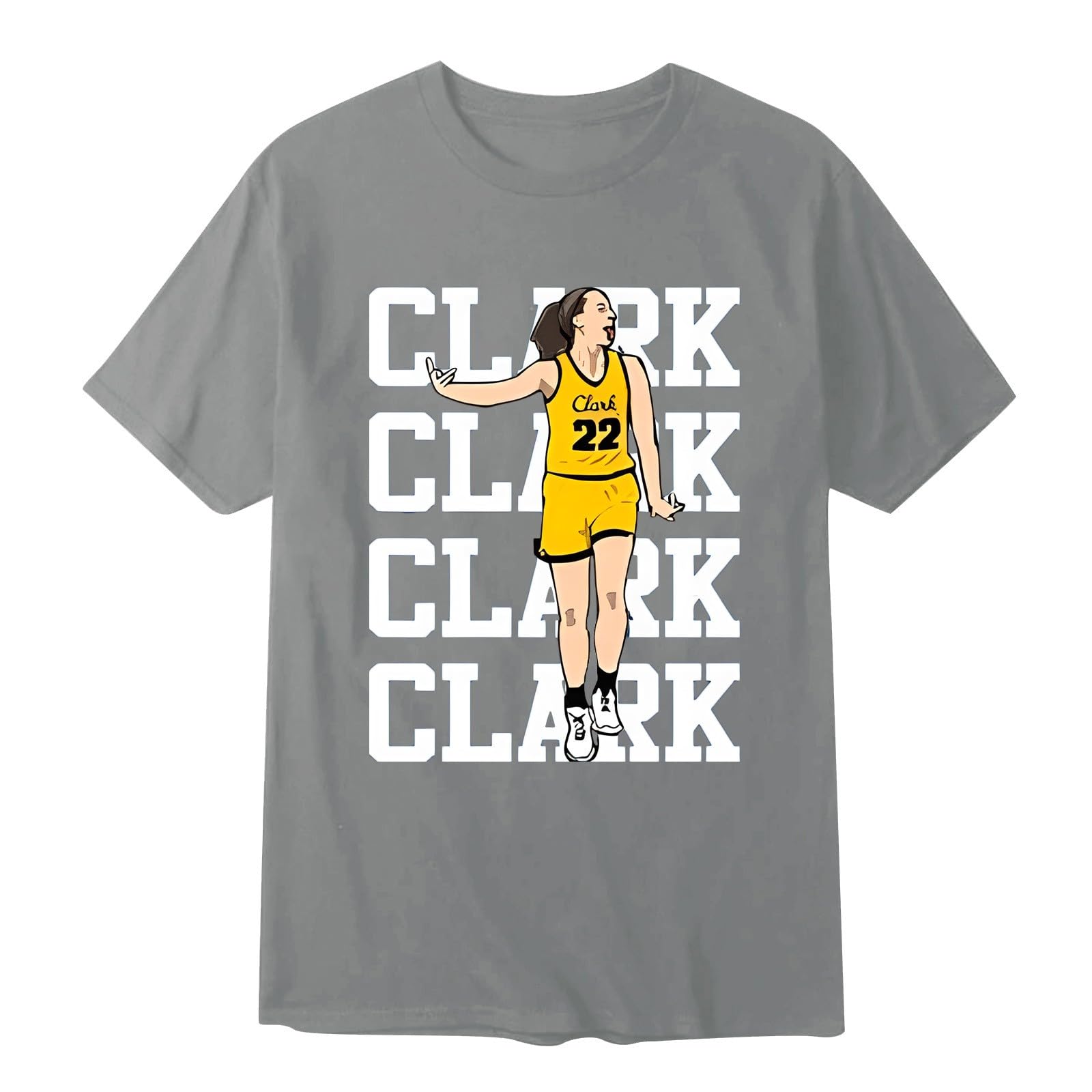 Clark Basketball Jersey - Short Sleeve Basketball T-Shirt for Men, Women, Youth - Sport Fan Gifts for Boys & Girls - Perfect for Games, Practice & Casual Wear
