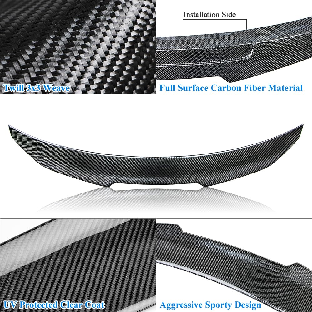 High-Performance Real Carbon Fiber Trunk Spoiler for BMW 3 Series E90 Sedan & E90 M3 (2005-2012) - Lightweight Aerodynamic Upgrade for Enhanced Style and Performance