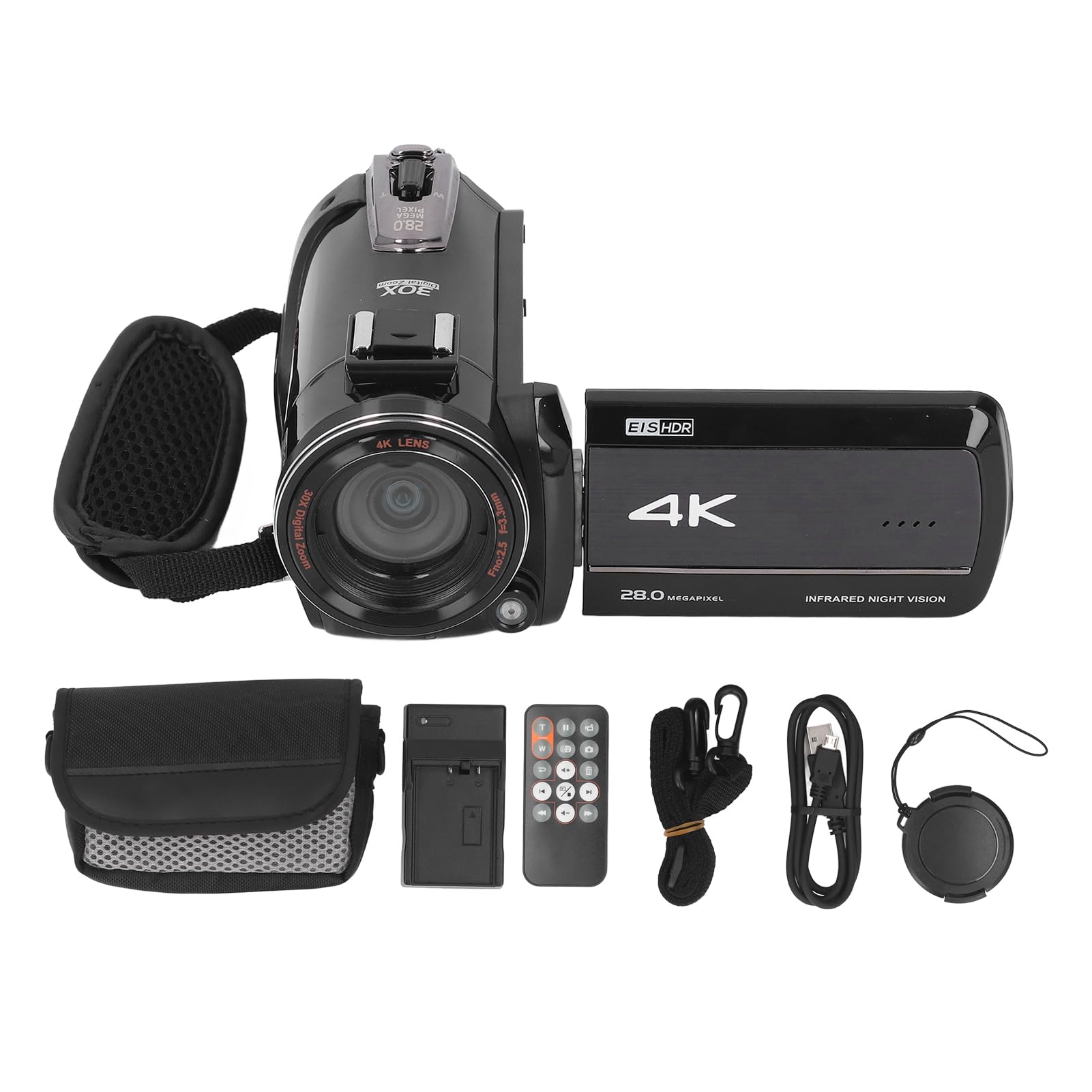 4K 28MP WiFi Vlogging Camera with 3.0