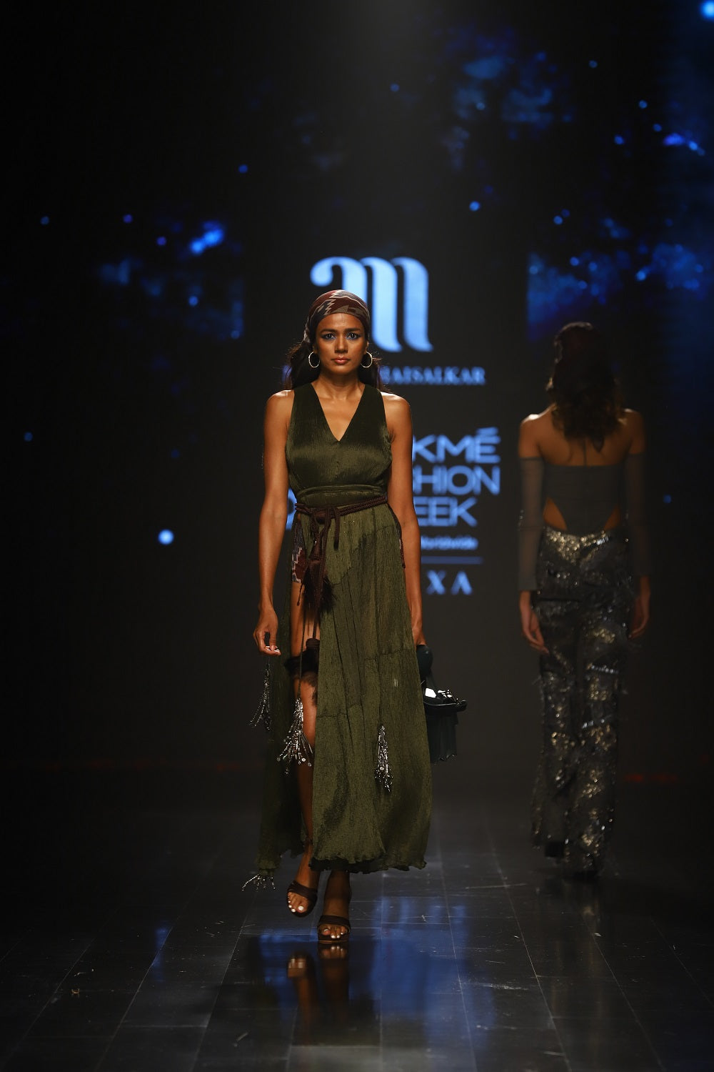 Olive Green Crush Maxi Dress with High Slits - Elegant Long Flowy Dress for Women, Perfect for Parties, Weddings & Evening Events