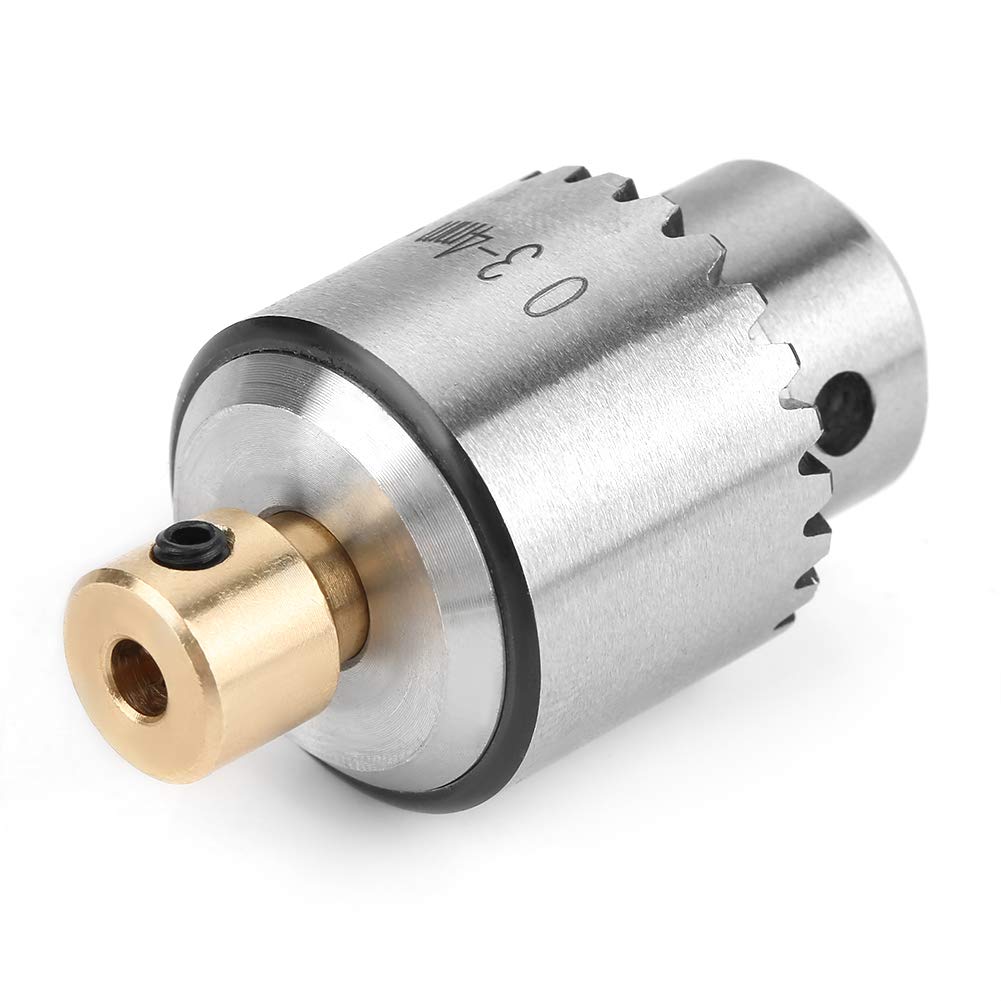 High Precision Mini Taper Drill Chuck 0.3-4mm with Key for Lathe, Electric Drill & Drill Press - Perfect for Metalworking, Woodworking & DIY Projects
