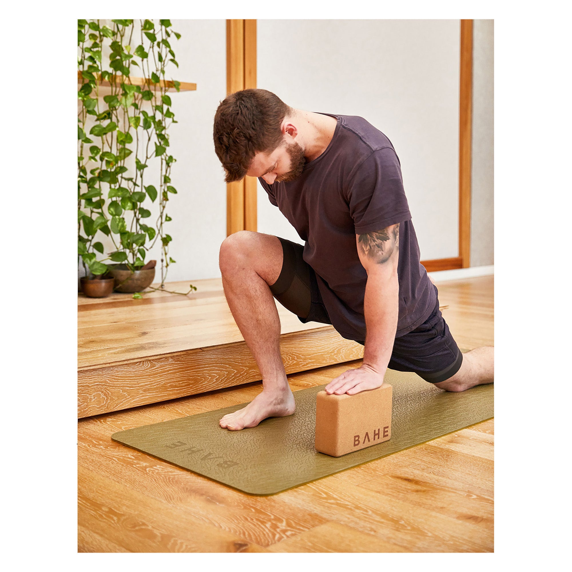 Premium Cork Yoga Block for Stability & Support - Non-Slip Eco-Friendly Yoga Brick for Poses, Stretching & Meditation - Ideal for Home, Studio & Travel Use