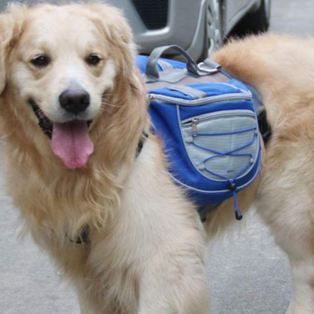 Large Dog Travel Backpack - Durable Dog Saddle Bag for Hiking, Camping & Outdoor Adventures | Pet Carrier Backpack with Adjustable Straps for Travel Trailers & Road Trips
