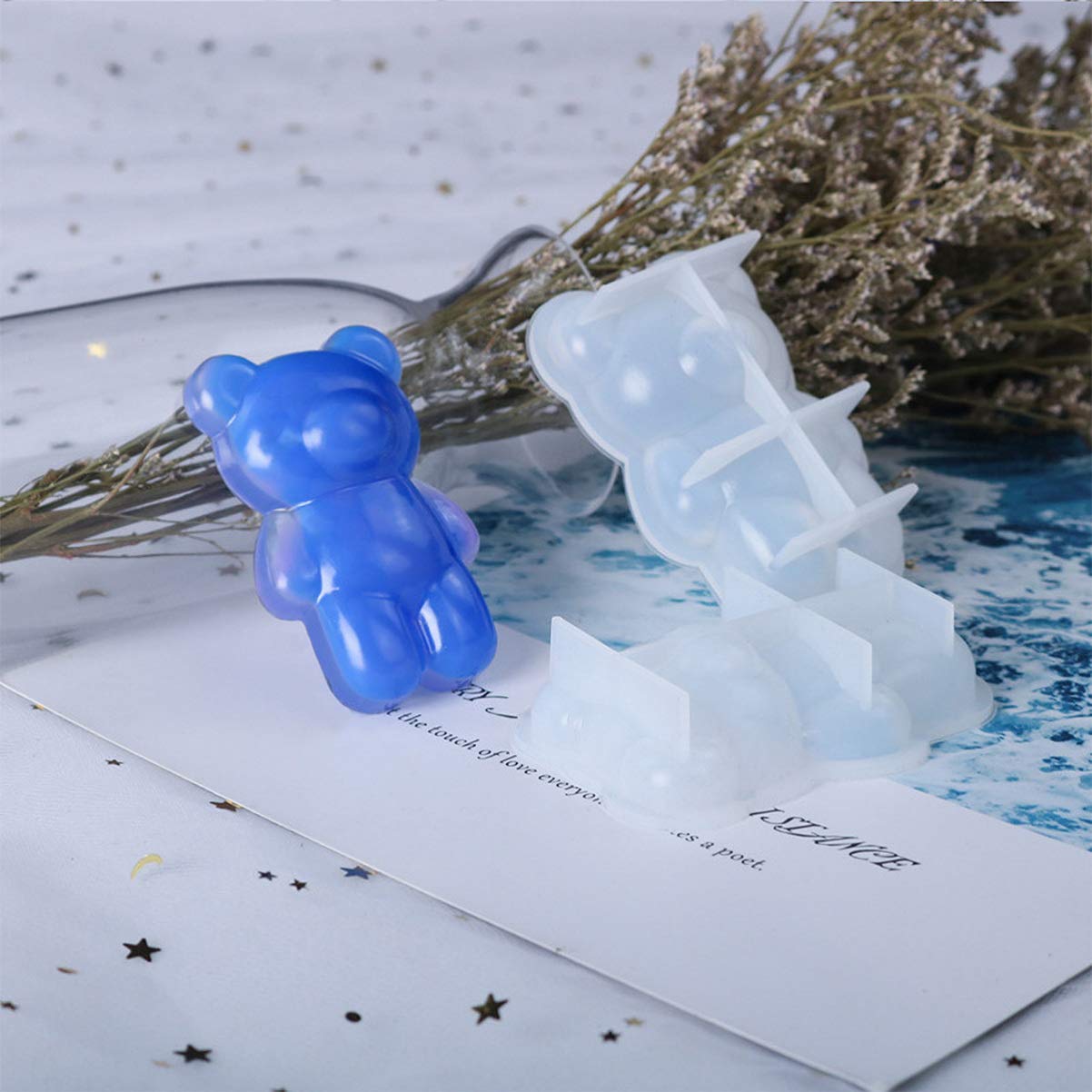 EXCEART 1pc Silicone Mold for Kids Crafts - Cartoon Animal Resin Casting Molds, Soap Bar Molds, Epoxy Bear Mold for DIY Chocolate, Gummy Bears & Candies - Perfect for Birthday Parties, Classroom Activities & Creative Gifts