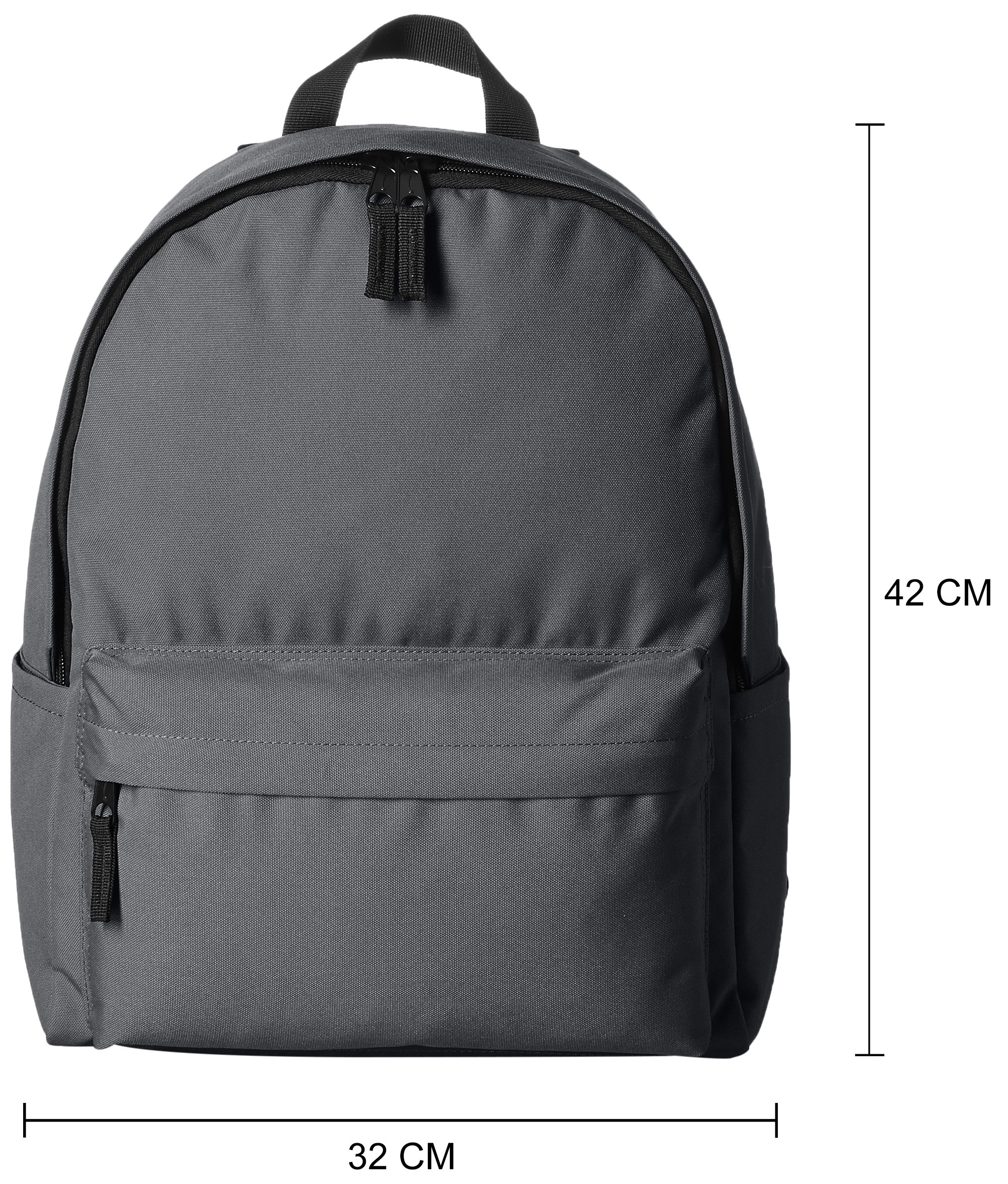 Amazon Basics Classic School Backpack - Durable Grey Backpack for Students, College, Travel & Work | Lightweight, Spacious, Water-Resistant | Perfect for School, Commuting, Hiking & Daily Use