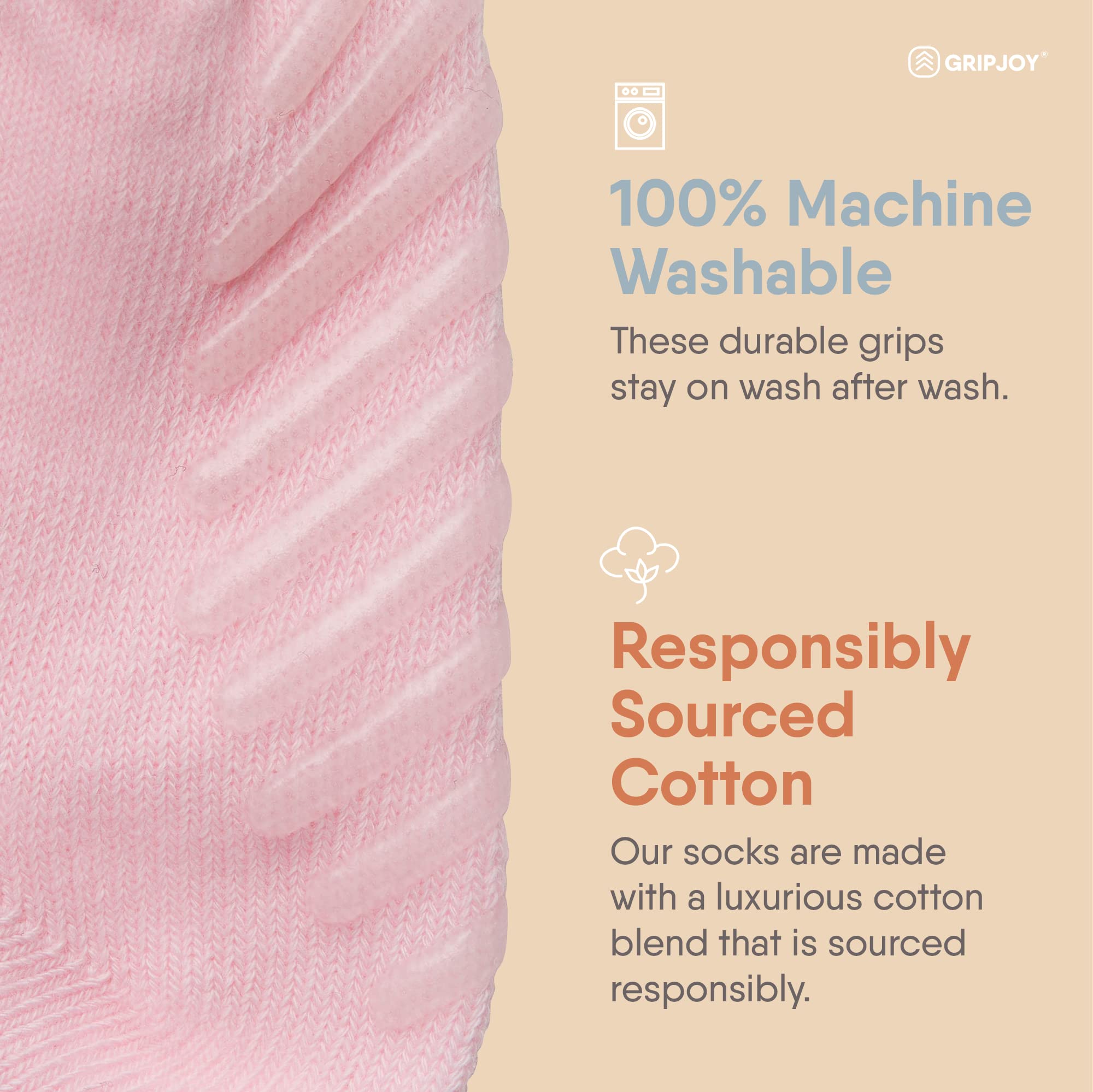 Gripjoy Non-Slip Toddler Socks with Grippers - 4 Pairs of Anti-Skid Baby Socks for Boys & Girls - Perfect for Playtime, Daycare and Learning to Walk