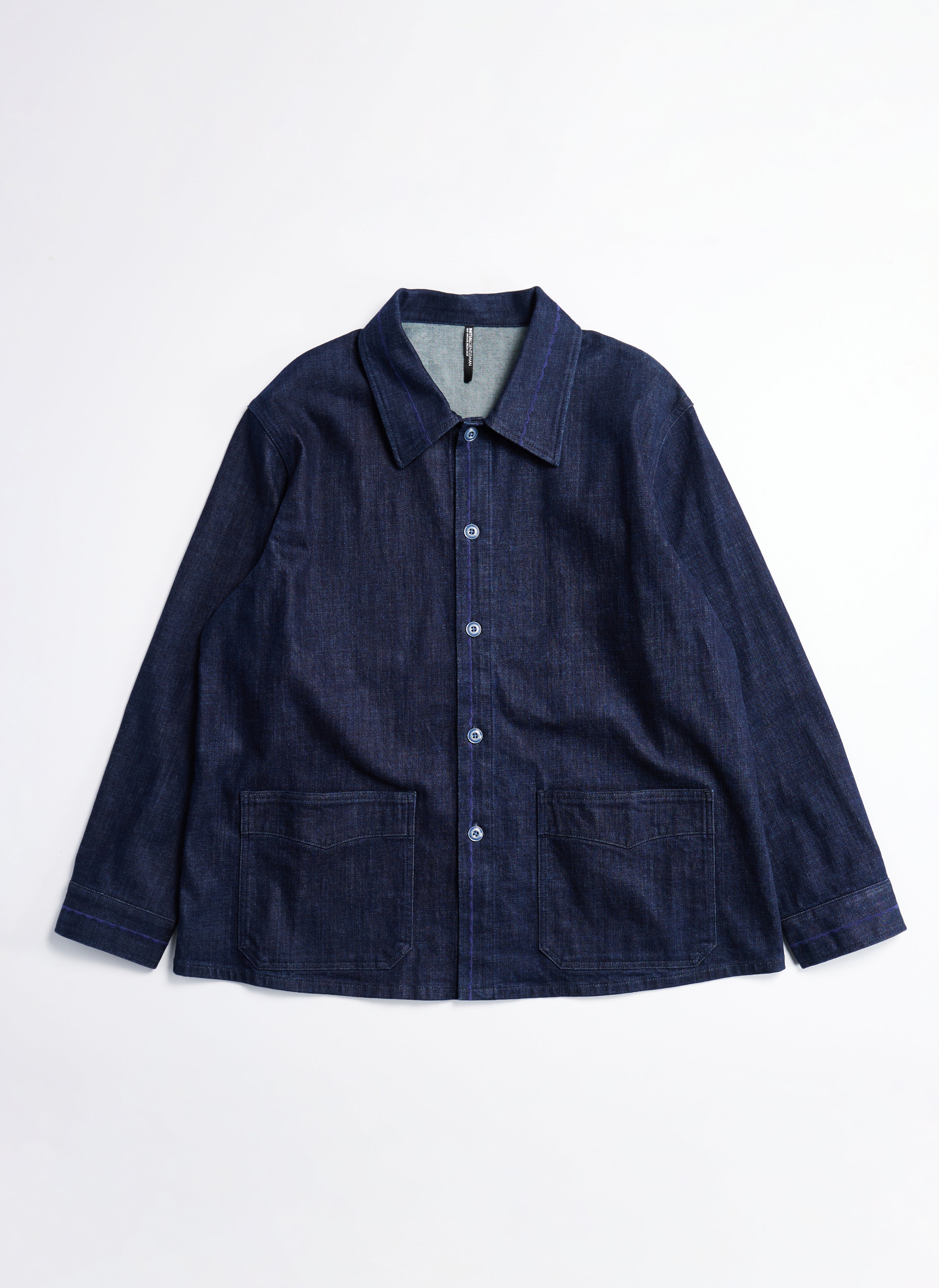 12.5oz Cotton Denim Work Jacket for Men - Durable & Comfortable Blue Denim Jacket for Outdoor Work, Construction, and Casual Wear
