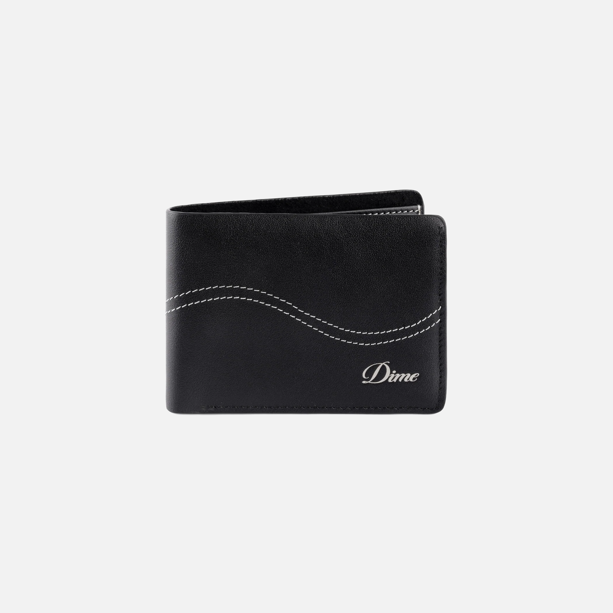 Stylish Black Cursive Bifold Wallet for Men & Women - RFID Blocking Leather Wallet for Everyday Use, Travel & Business