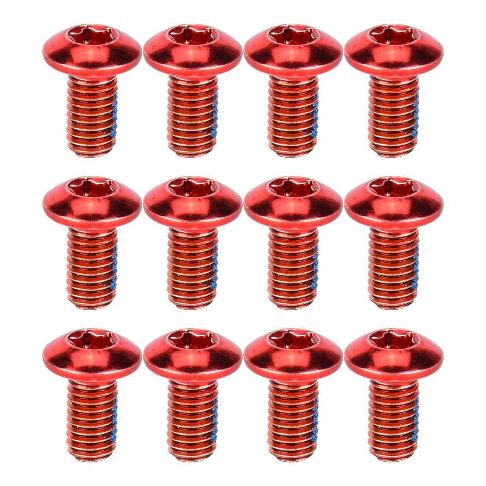 Shanrya Bike T25 Screws - 12PCS Grooved Design Bicycle Repair Parts for Mountain & Road Bikes - Perfect for DIY Bike Maintenance & Component Replacement