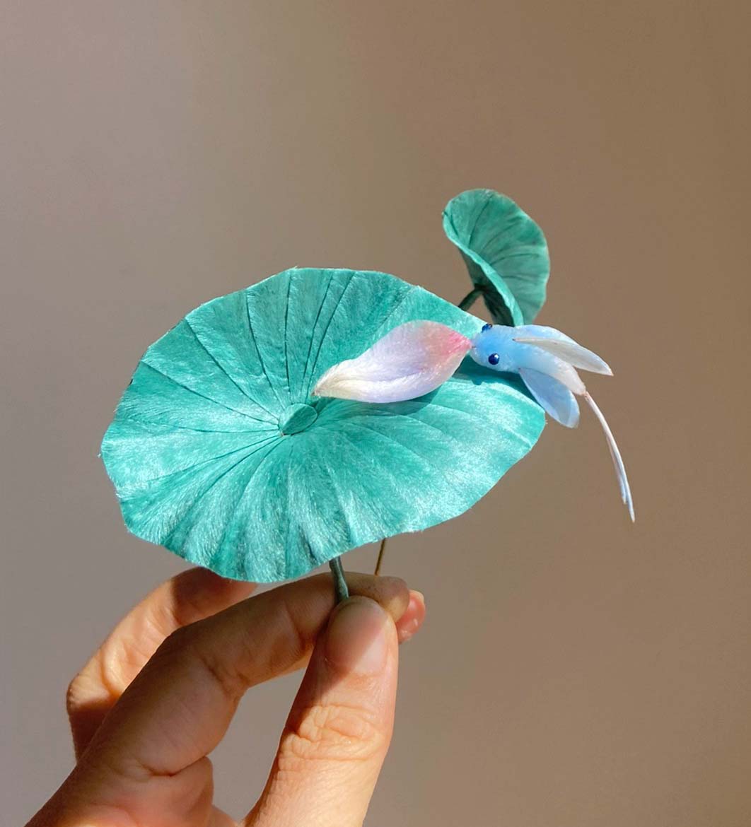 Lotus Custom Silk Hairpin - Elegant Handmade Hair Accessory for Women (Ronghua) | Perfect for Weddings, Parties & Special Occasions