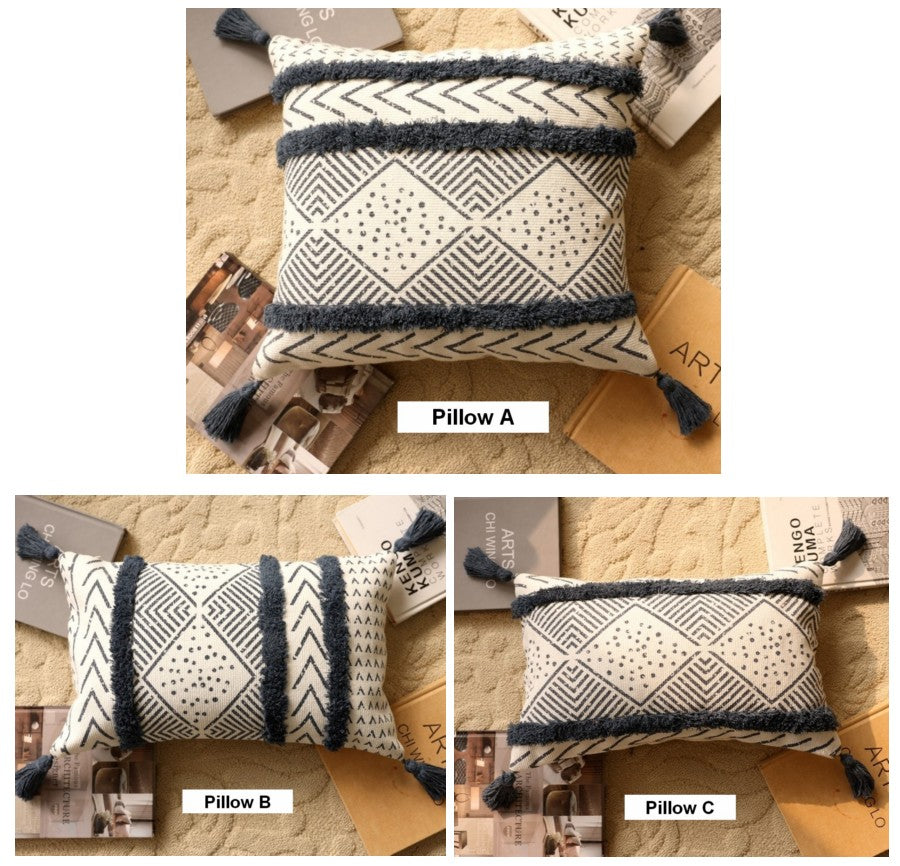 Bohemian Geometric Modern Decorative Sofa Pillow Covers - Oriental Square Throw Pillows for Couch, Living Room & Dining Room Decor - Perfect for Home, Office, and Wedding Decorations