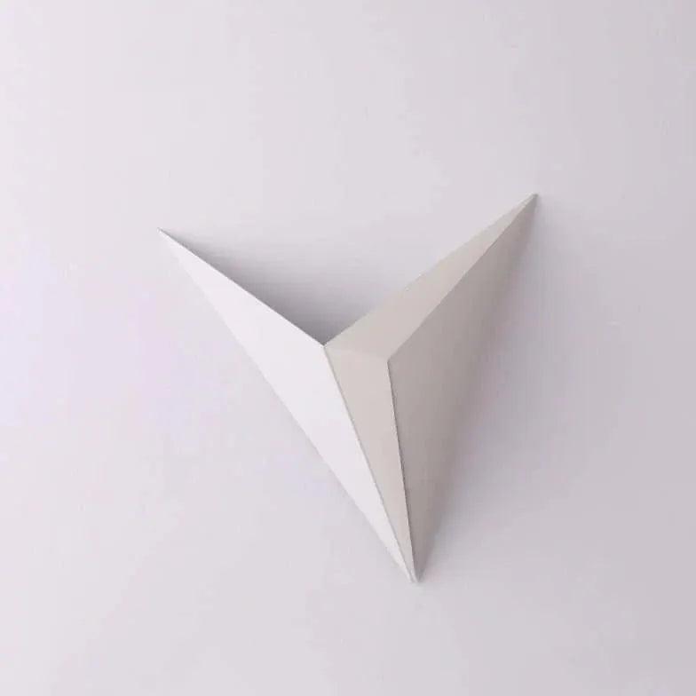 Modern Triangle Embedded Wall Lamp - Upward Illumination LED Light Fixture for Bedroom, Living Room & Hallway Decor