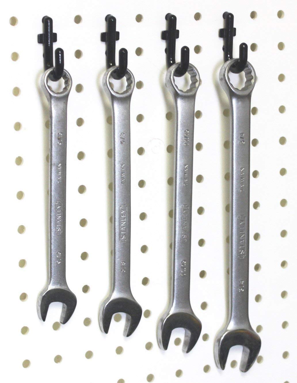 JSP Manufacturing 50-Pack Orange Plastic J-Style Pegboard Hooks - Non-Locking Tool Storage Hooks for Garage, Workshop & Craft Organization - Pegboard Accessories for Tools, Utensils & Supplies