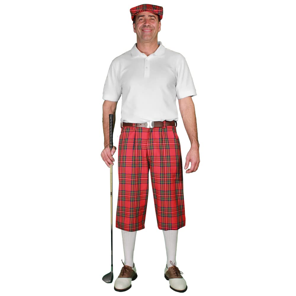 Men's 'Par 5' Plaid Shirt - Stewart Collection Golf Polo - Comfortable & Stylish for Casual Wear, Office & Golf Outings