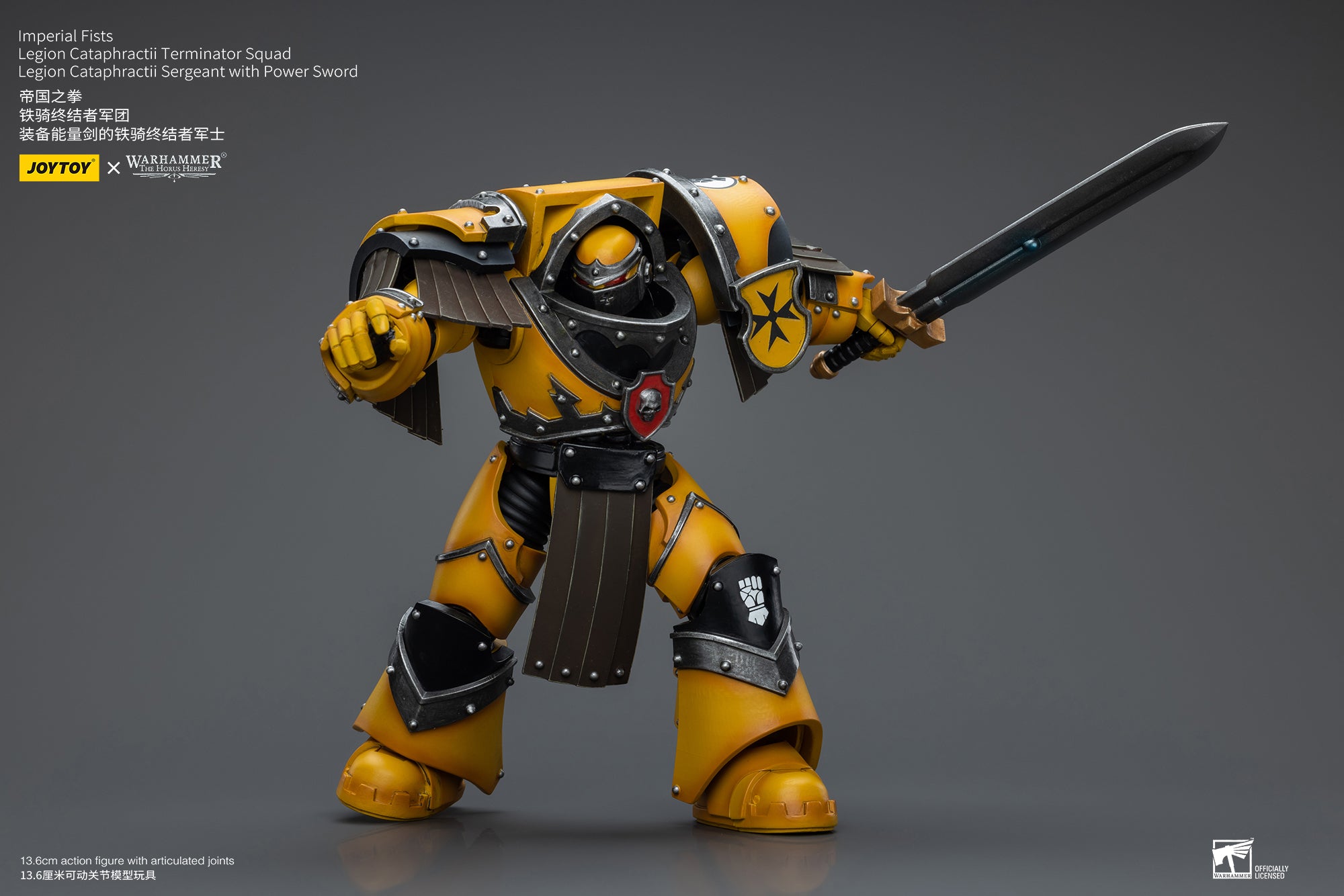 1/18 Scale JOYTOY Warhammer The Horus Heresy Imperial Fists Legion Cataphractii Terminator Squad Action Figures - Perfect for Collectors, Wargaming & Display