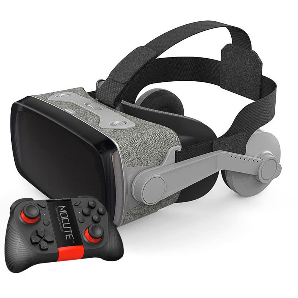 Best VR Glasses Virtual Reality Headset for 3D Gaming & Movies - Adjustable Pupil Distance, Anti-Blue Light Eye Protection, Includes Remote Controller - Compatible with Android & iOS Smartphones - Perfect for Home Entertainment & Immersive Gaming Experiences