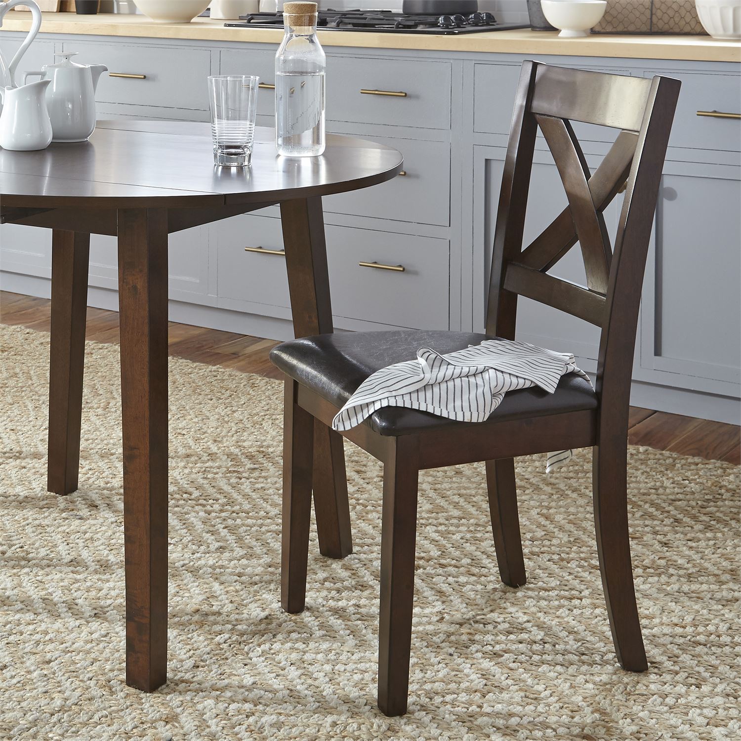 Thornton 5-Piece Dining Set - Modern Wooden Table & 4 Chairs for Kitchen, Dining Room - Perfect for Family Meals & Entertaining Guests