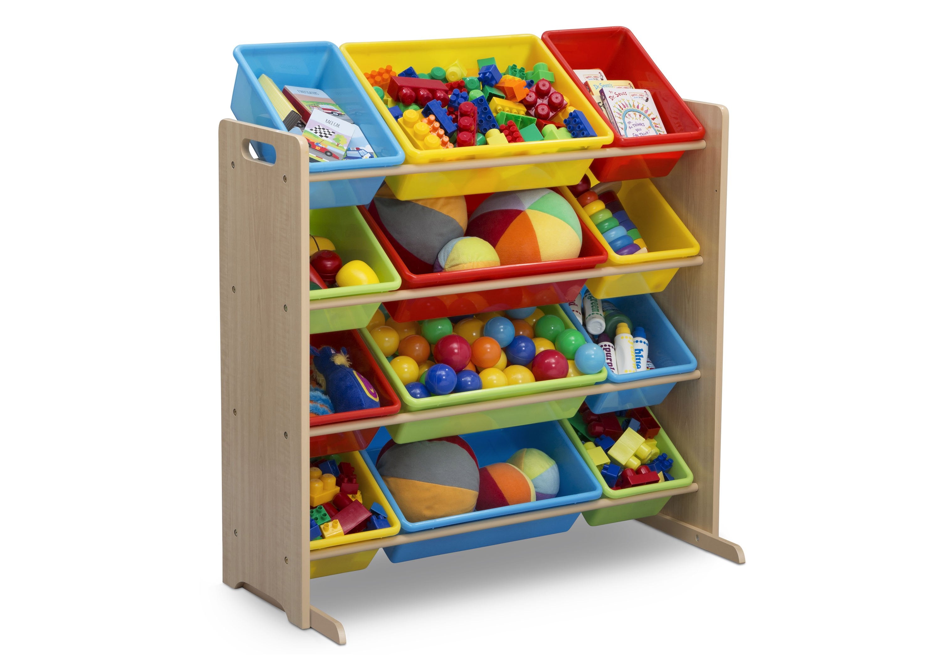 12-Bin Kids Toy Storage Organizer - Plastic Toy Box Organizer with Removable Bins for Playroom, Bedroom & Nursery Organization
