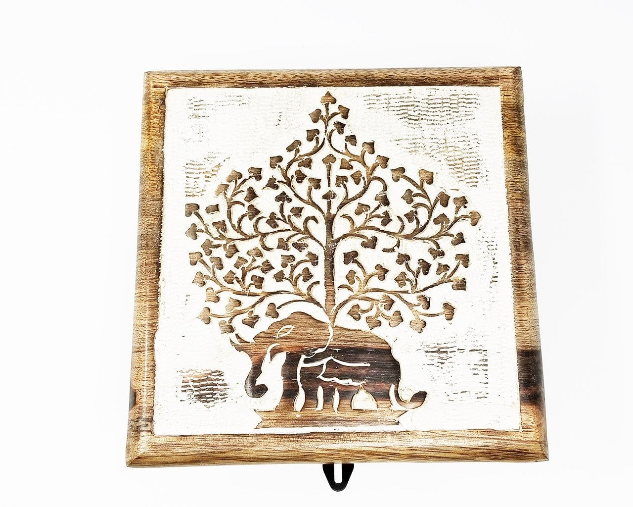 Handcrafted Elephant Tree Wooden Box - Premium Wood Storage Box for Jewelry, Keepsakes & Home Decor | Perfect for Gifts, Organizing & Displaying Treasures