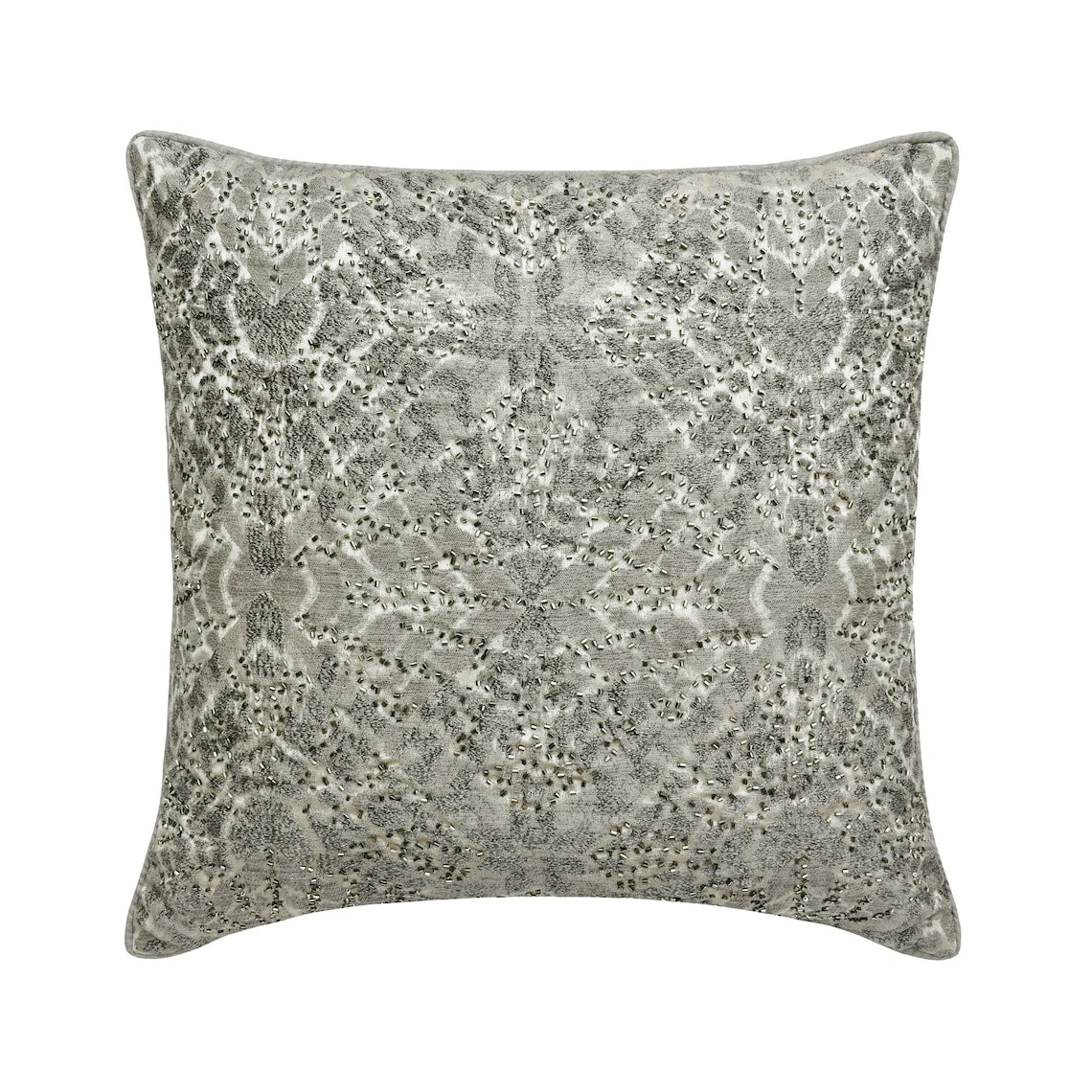 Ashen Splatter Grey Jacquard Throw Pillow Cover - Decorative Cushion Case for Sofa, Bed, Living Room & Home Decor