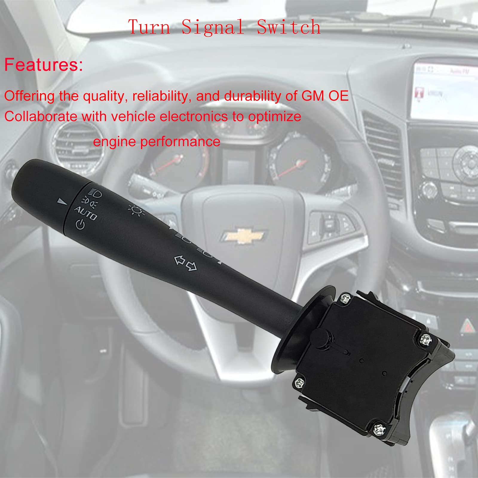 Turn Signal Switch & Headlamp Dimmer Blinker Lever Compatible with 2006-2012 Chevy Malibu, 2006-2010 Pontiac G6, 2007-2009 Saturn Aura - Replaces 20940369, SW8004, D6253E - Perfect for DIY Car Repairs & Vehicle Maintenance