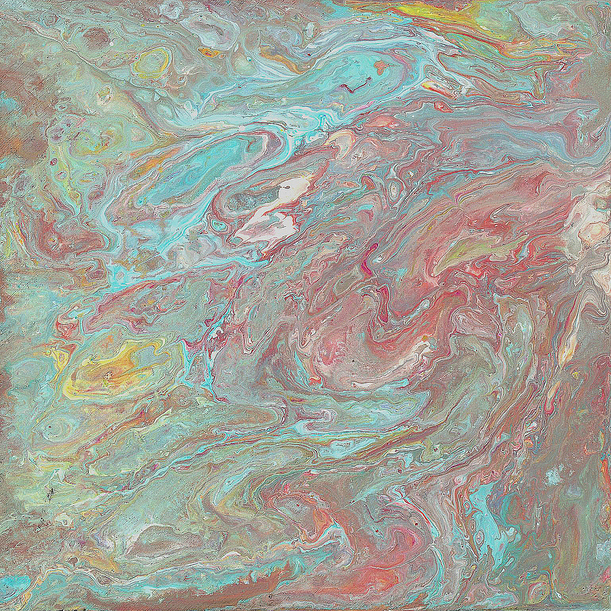 Anthony Ciambella Original 4x4 Acrylic on Panel Painting - Modern Abstract Wall Art for Home & Office Decor