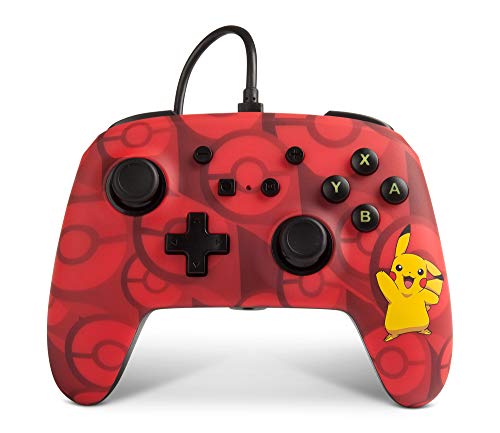 Pokemon Enhanced Wired Controller for Nintendo Switch - Pikachu Edition | Compatible with Nintendo Switch & Switch Lite | Perfect for Gaming, Collecting & Gift Giving
