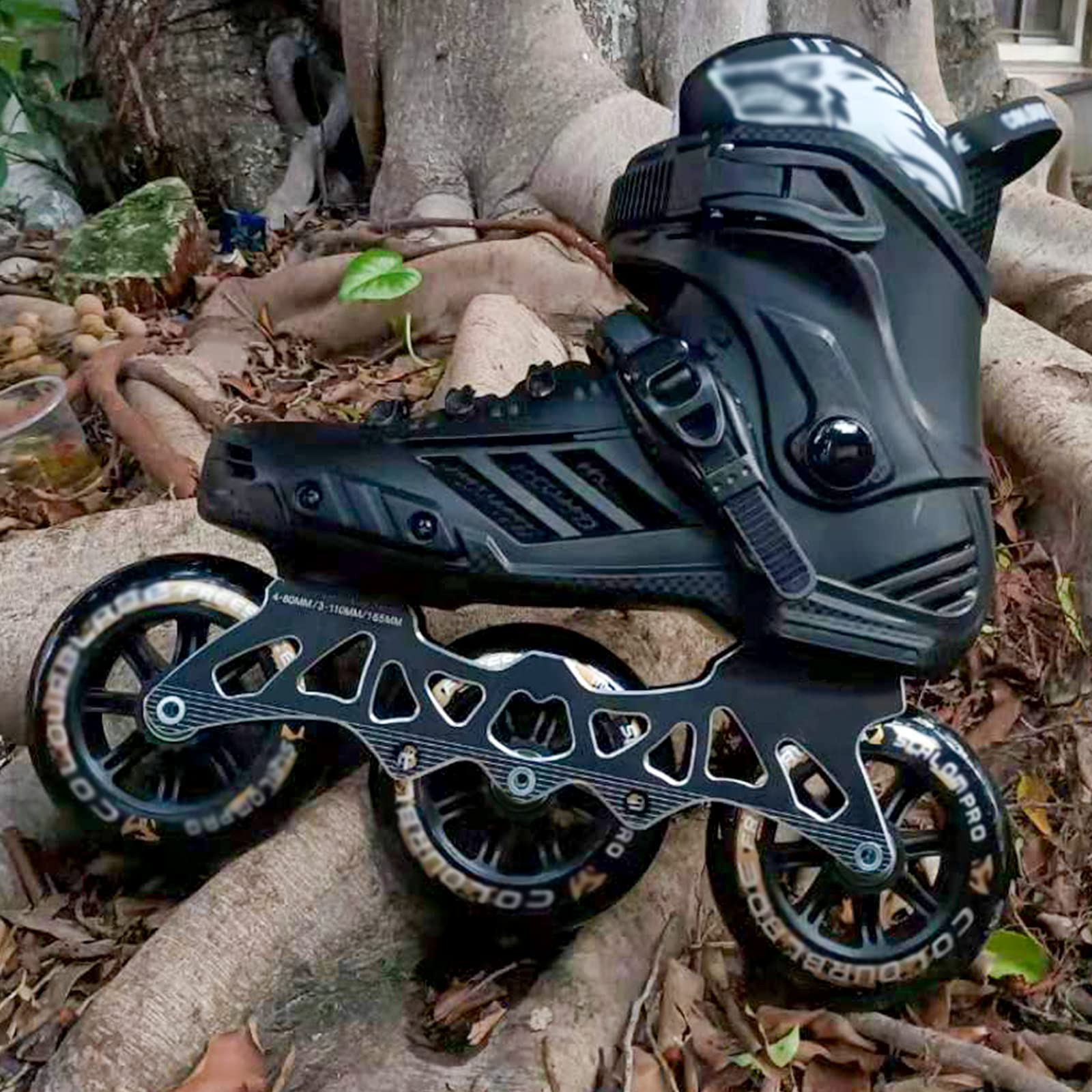 Rvlaugoaa 3X110MM Racing Inline Skates for Men & Women - Anti-Collision Comfortable Rollerblades with Breathable Design - Perfect for Speed Skating, Fitness & Outdoor Sports - Great Gift for Adults & Kids